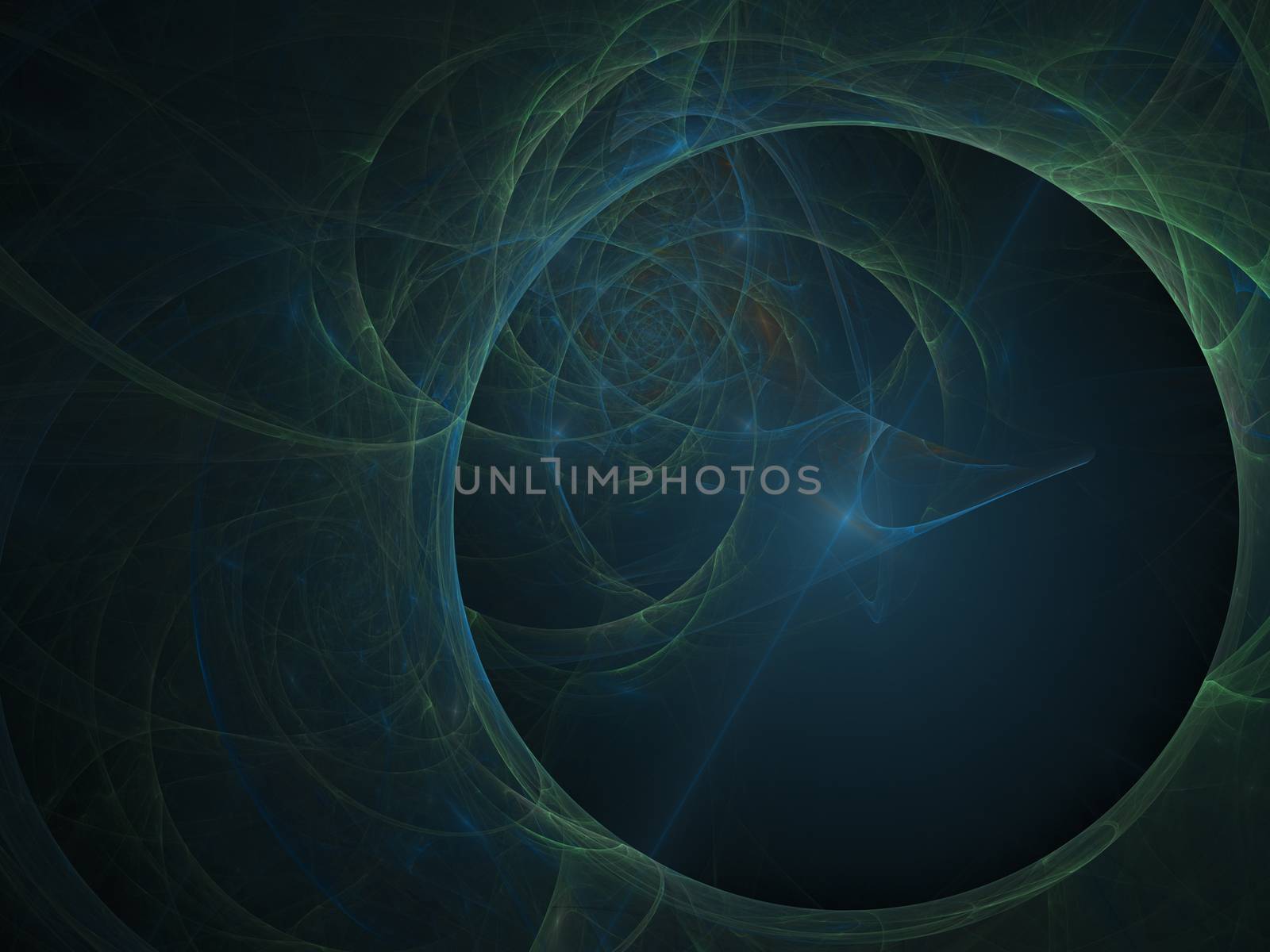 Perfect abstract digital blue background. Composition of bubbles and circles and fractal elements with metaphorical relationship to space, science and modern technology. by NatalyArt