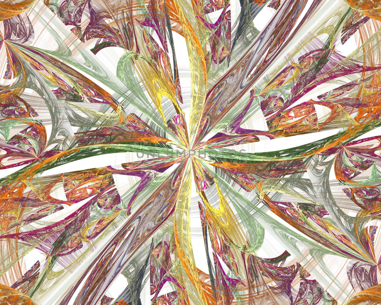 The kaleidoscopical composition in golden tones. Abstract kaleidoscope background. Beautiful kaleidoscope pattern. Multicolor mosaic texture. Unique design