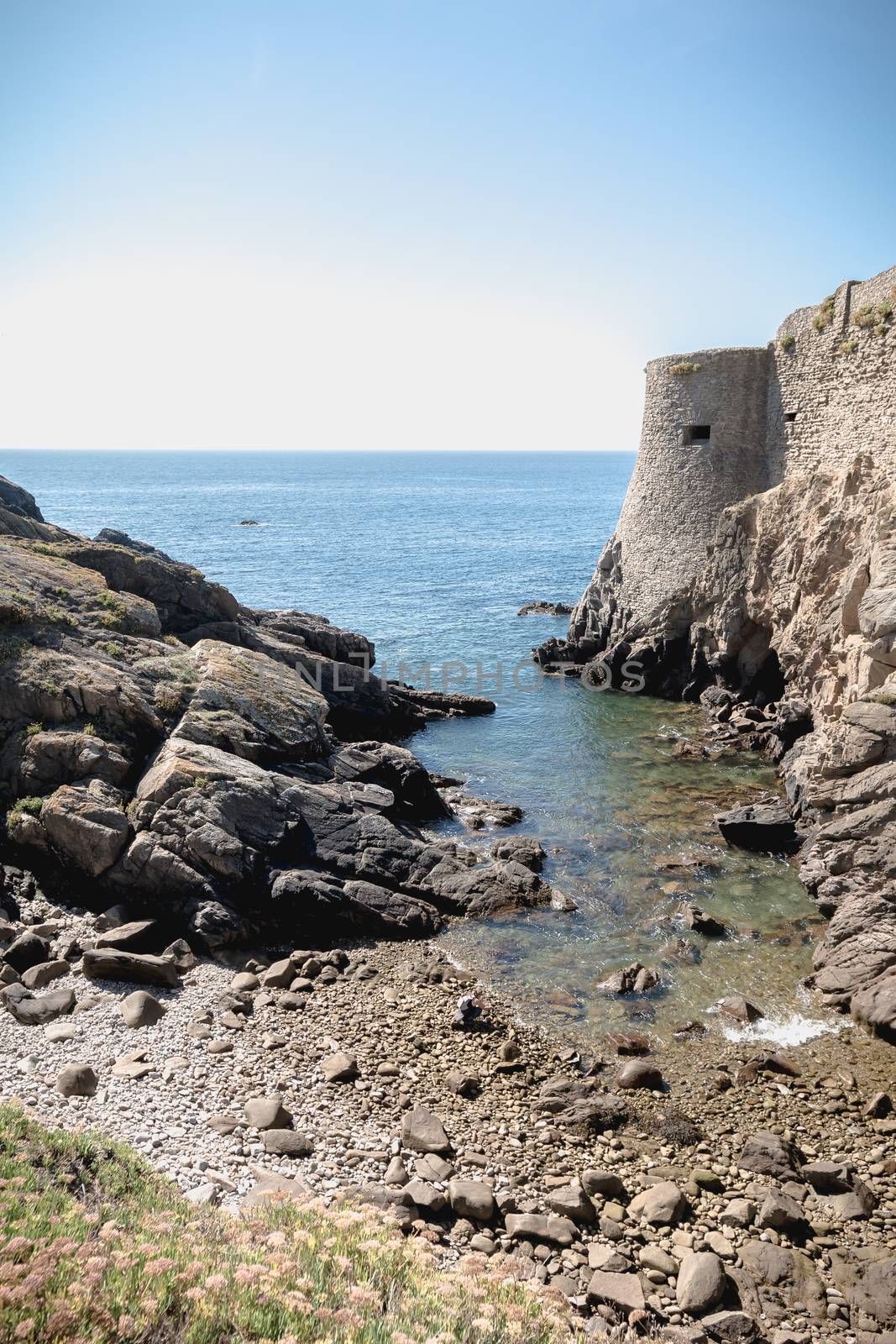 ruin of the old medieval castle south of the island of yeu, Vend by AtlanticEUROSTOXX