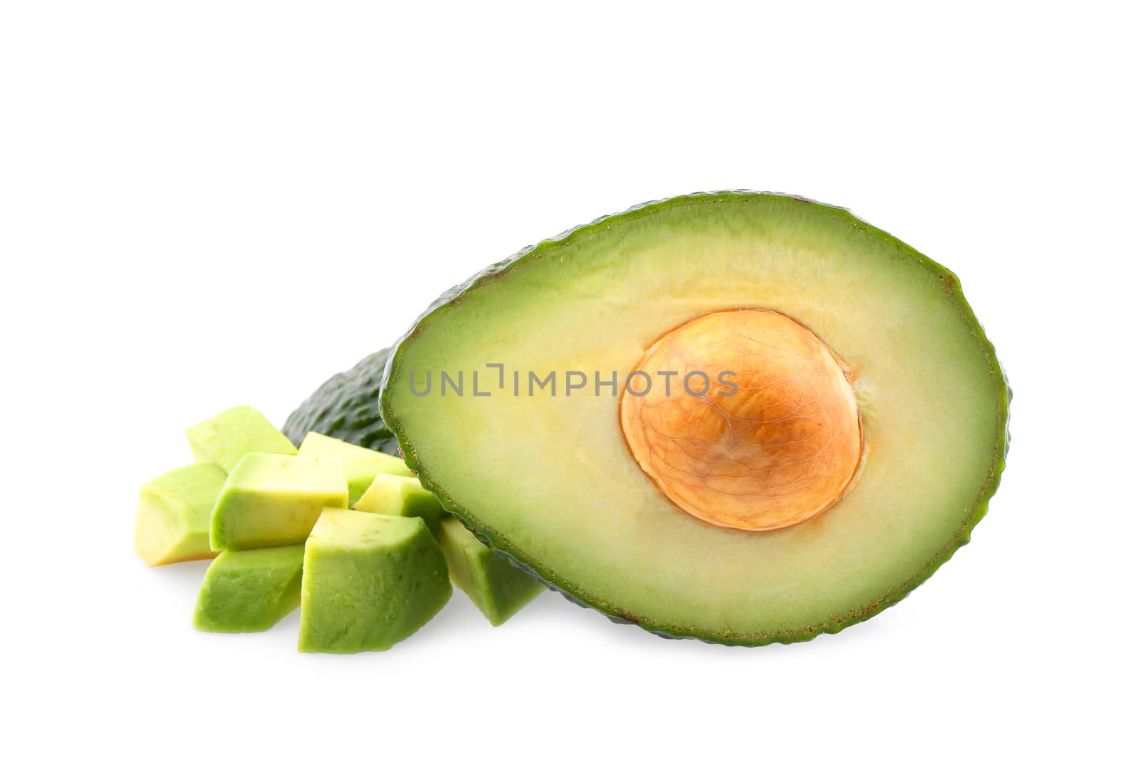 Fresh avocado fruits isolated on white background by freedomnaruk