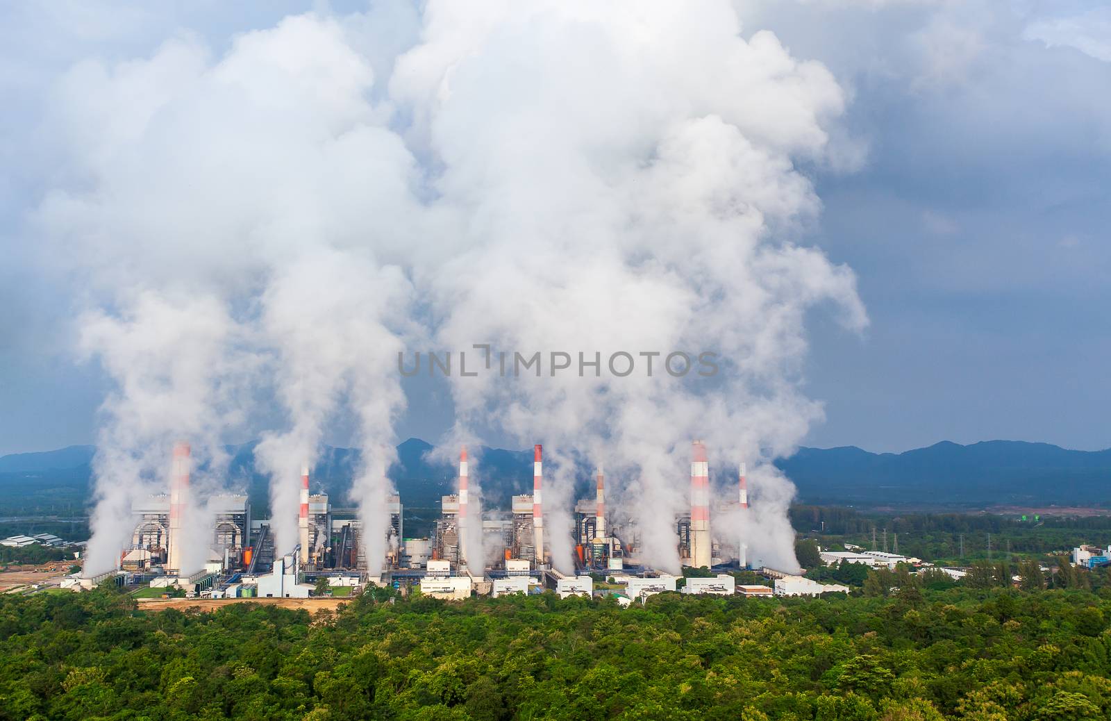 coal power plant in Lampang, Thailand.