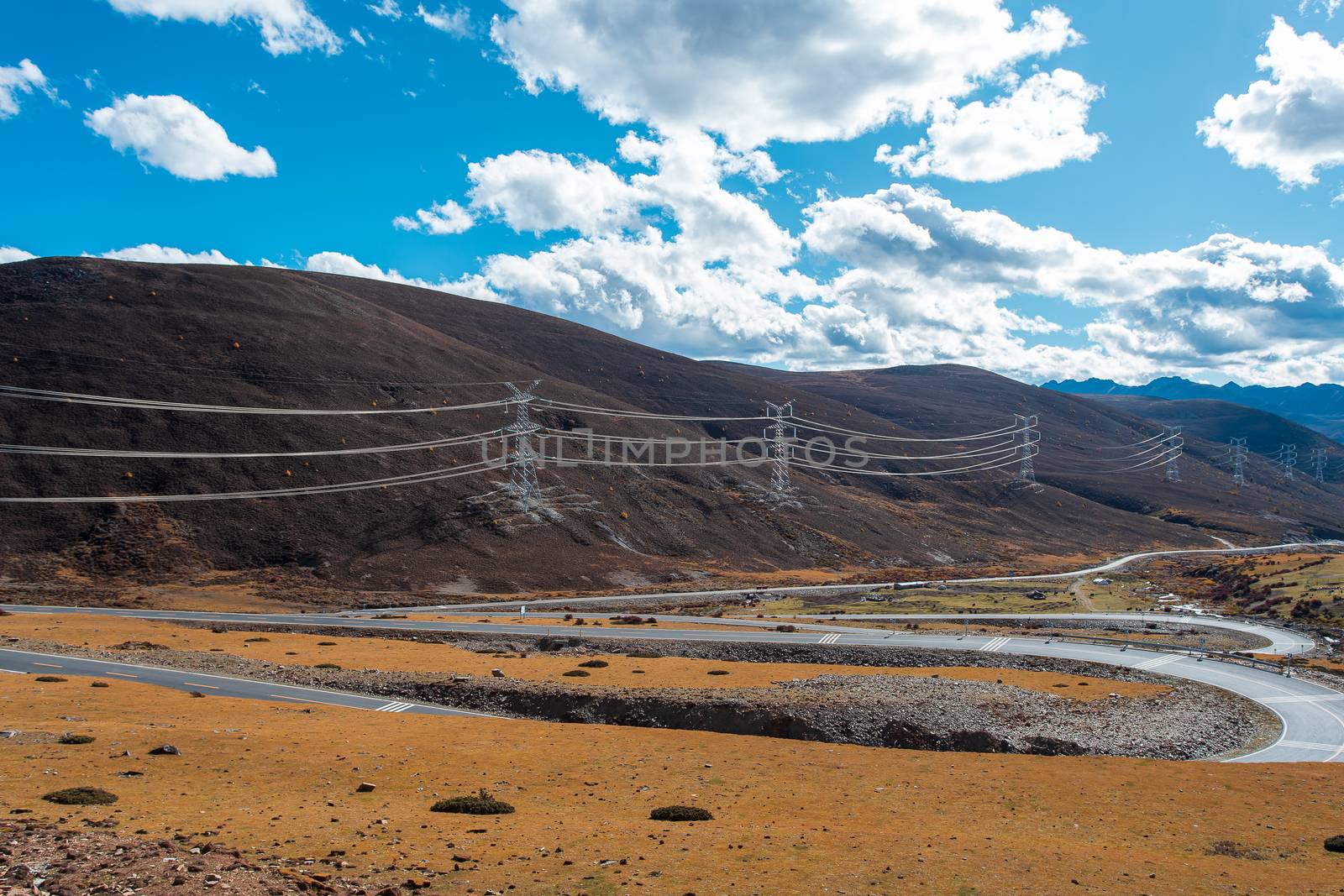 Colorful landscape with beautiful mountain road with a perfect a by freedomnaruk