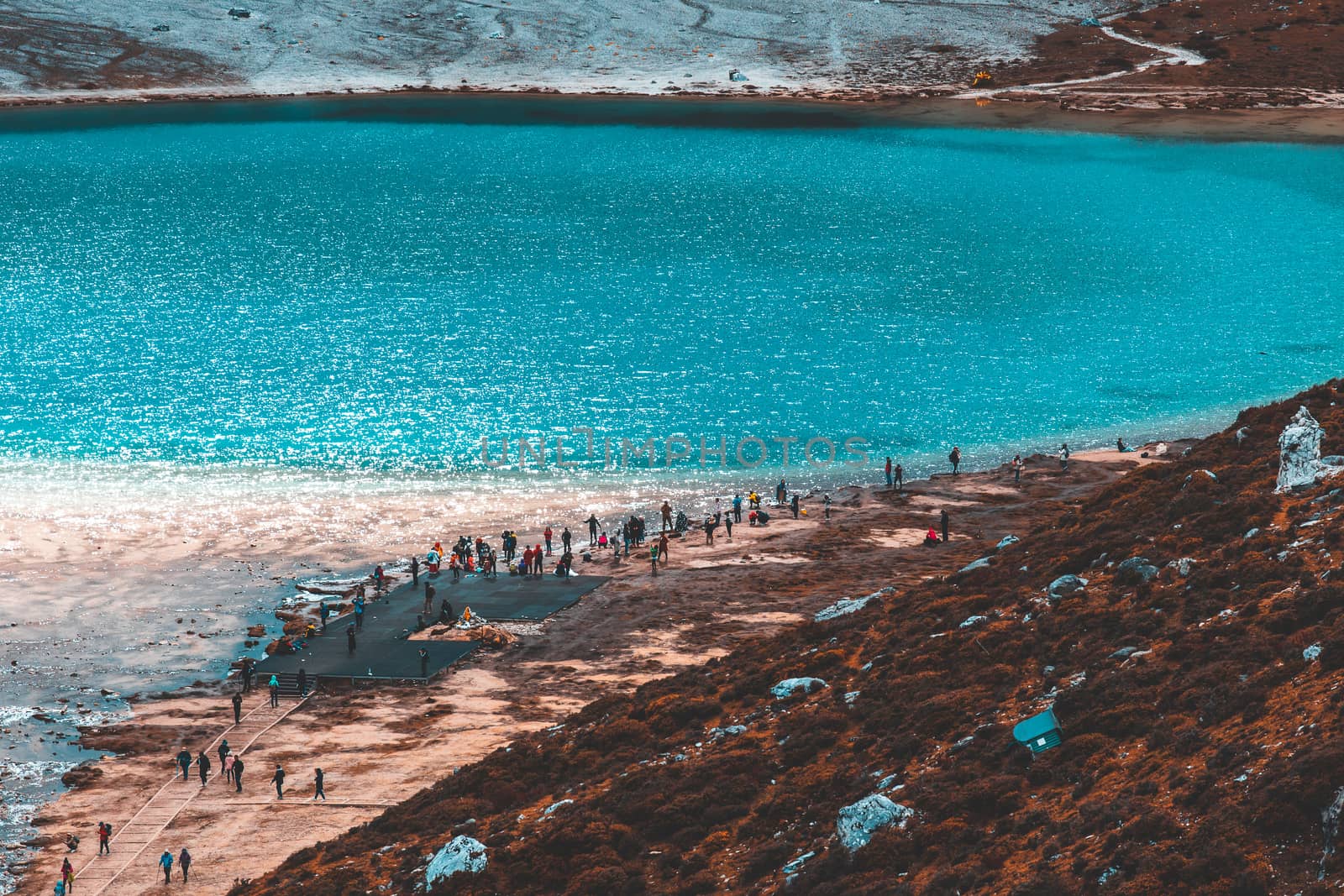 Milk lake at Doacheng Yading National park, Sichuan, China. Last Shangri-la