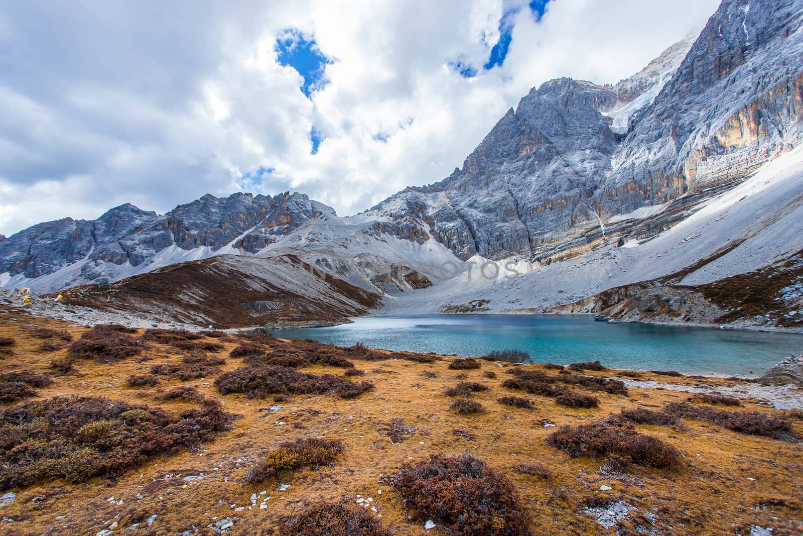 Five Colors Lake at Doacheng Yading National park, Sichuan, Chin by freedomnaruk