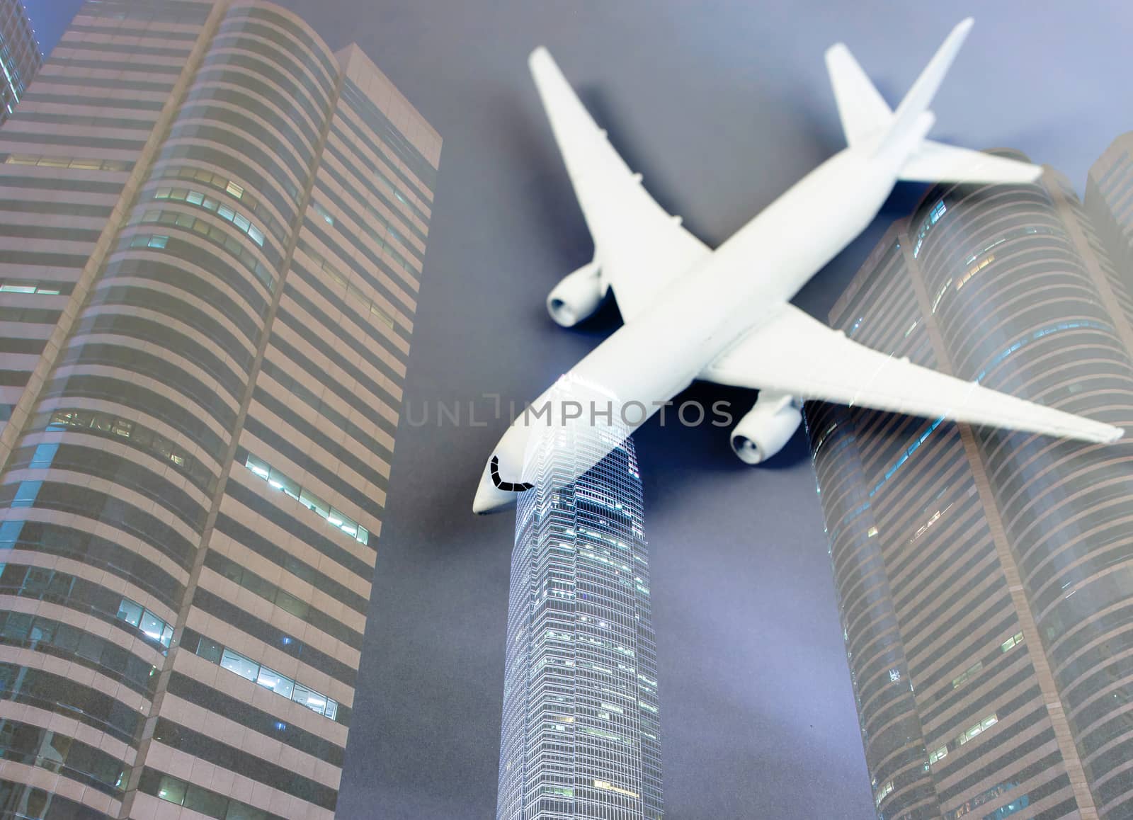 Model plane,airplane on pastel color background