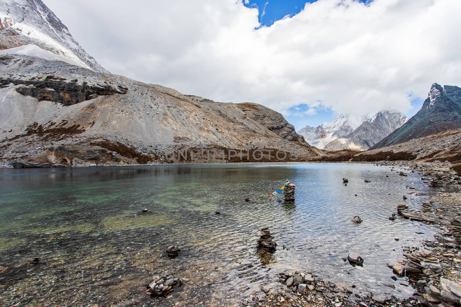 Five Colors Lake at Doacheng Yading National park, Sichuan, Chin by freedomnaruk