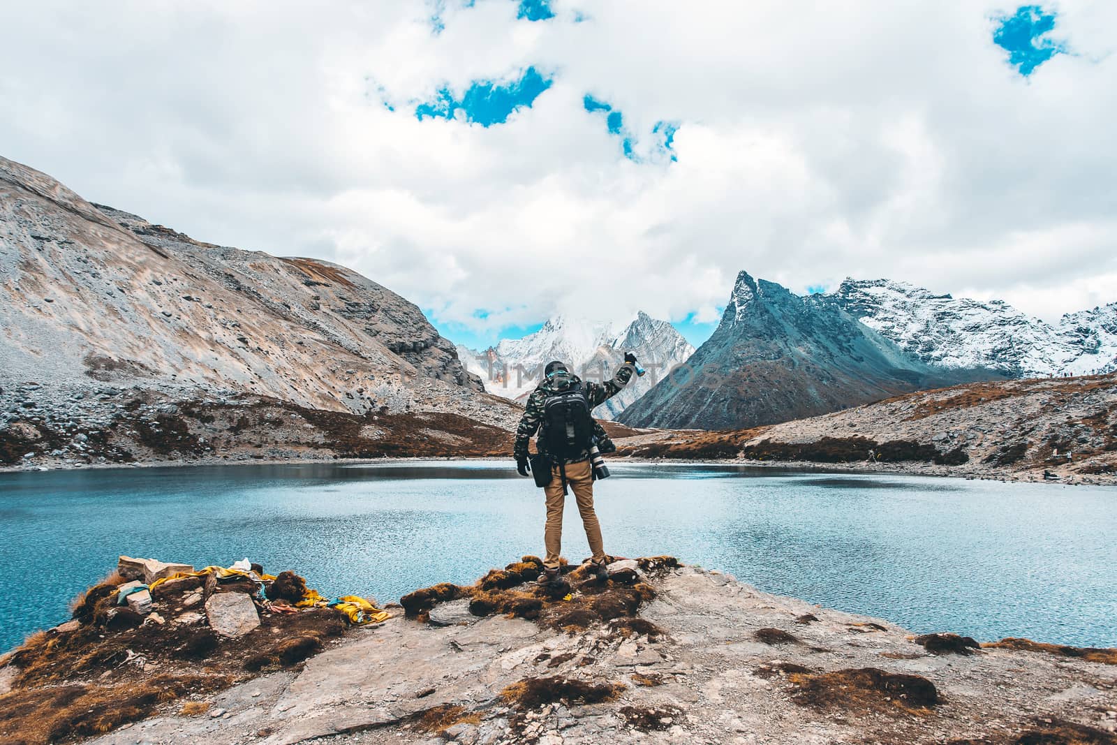 Five Colors Lake at Doacheng Yading National park, Sichuan, Chin by freedomnaruk