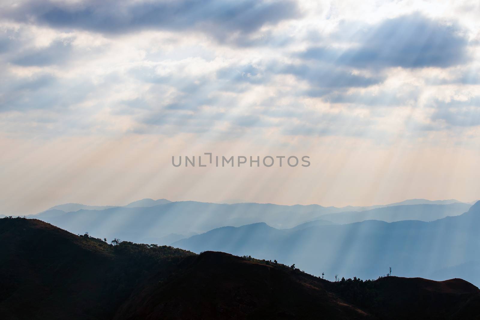 colorful dramatic sky with cloud at sunset by freedomnaruk