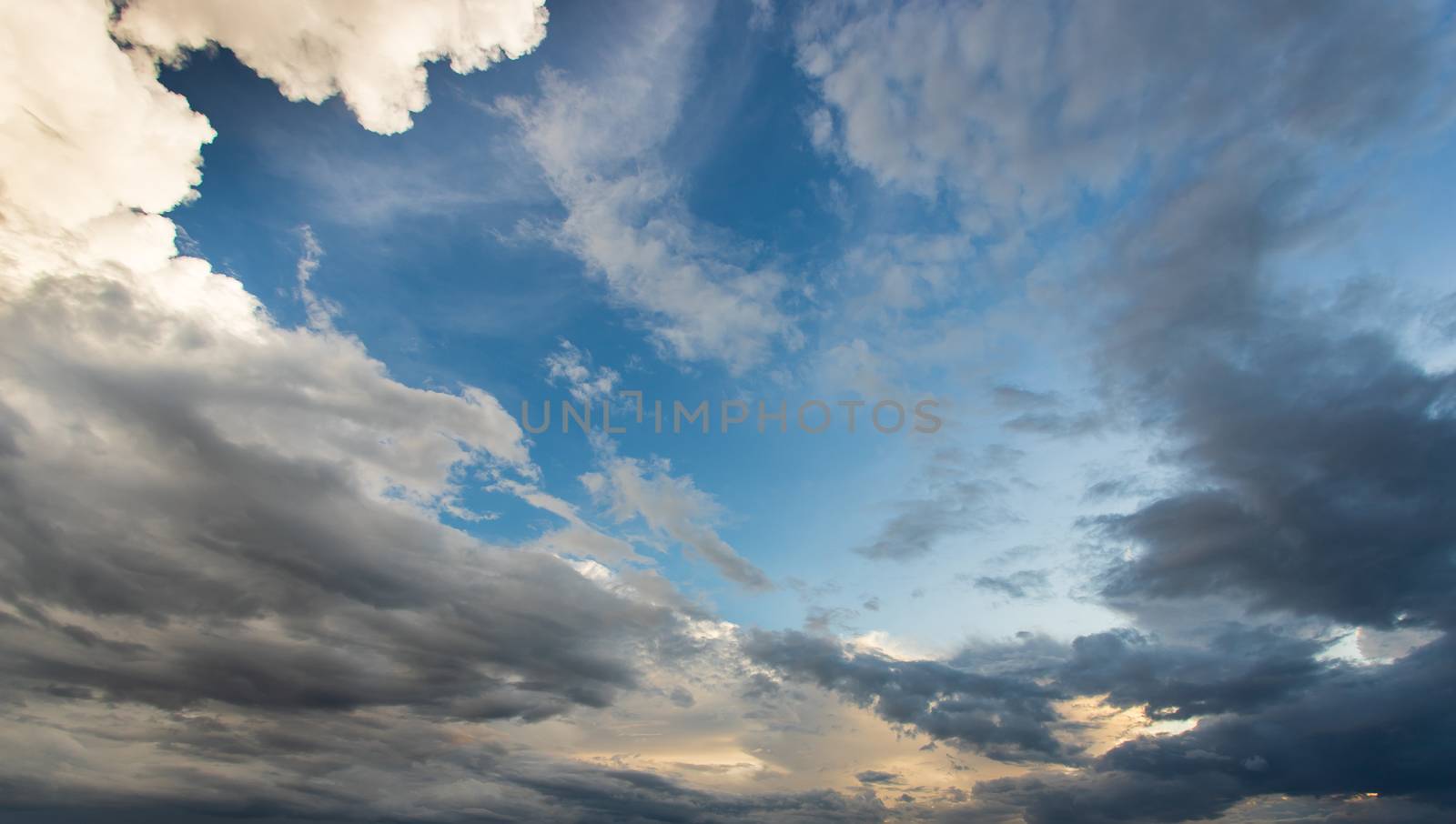 
colorful dramatic sky with cloud at sunset by freedomnaruk