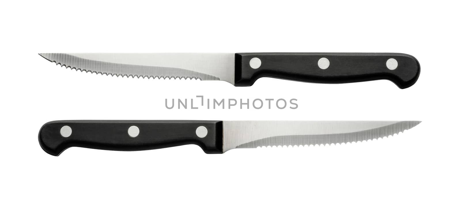 An isolated steak knife, with the clipping path