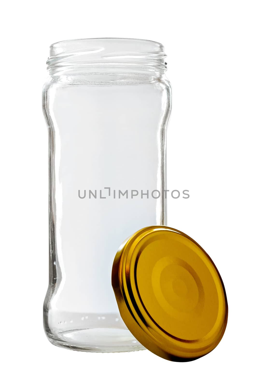 High Glass Jar with Golden Lid by MaxalTamor