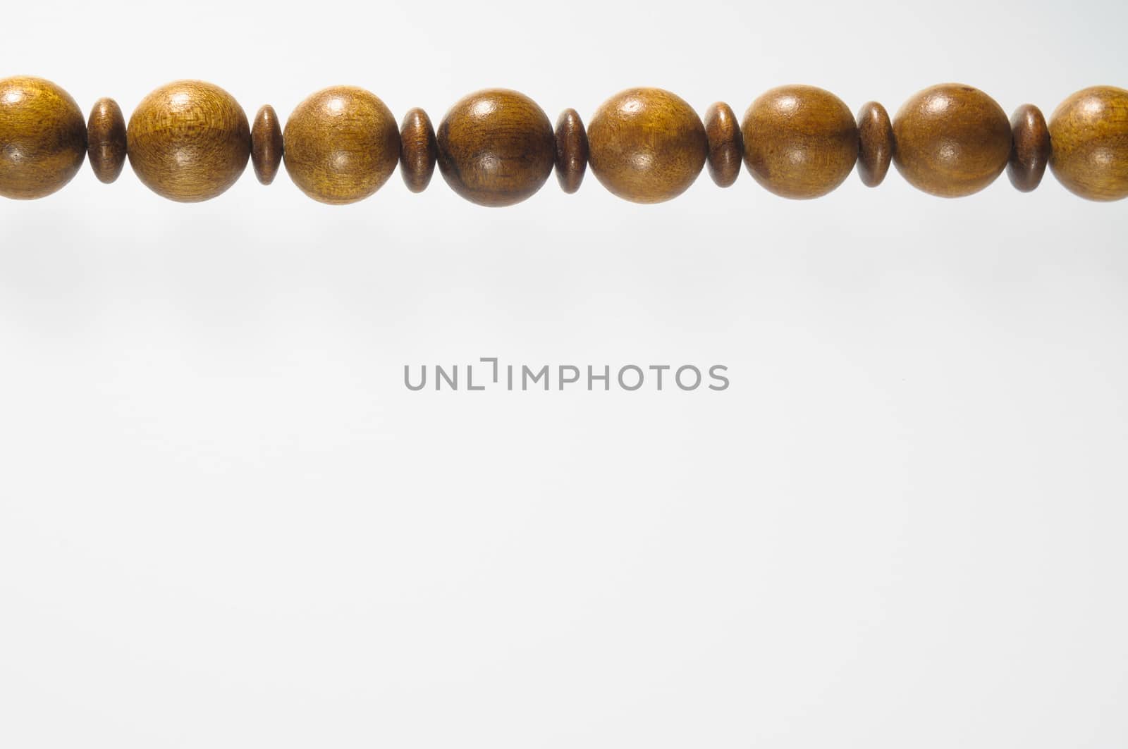 Nice wooden beads necklace, with space for copy text