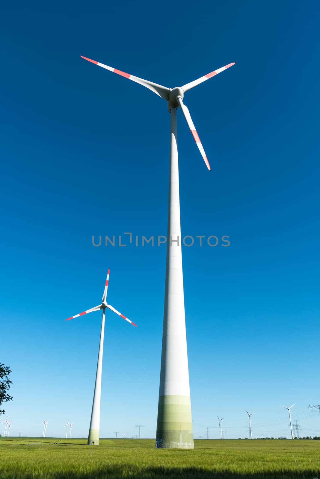 Windmill-powered plant seen in rural Germany