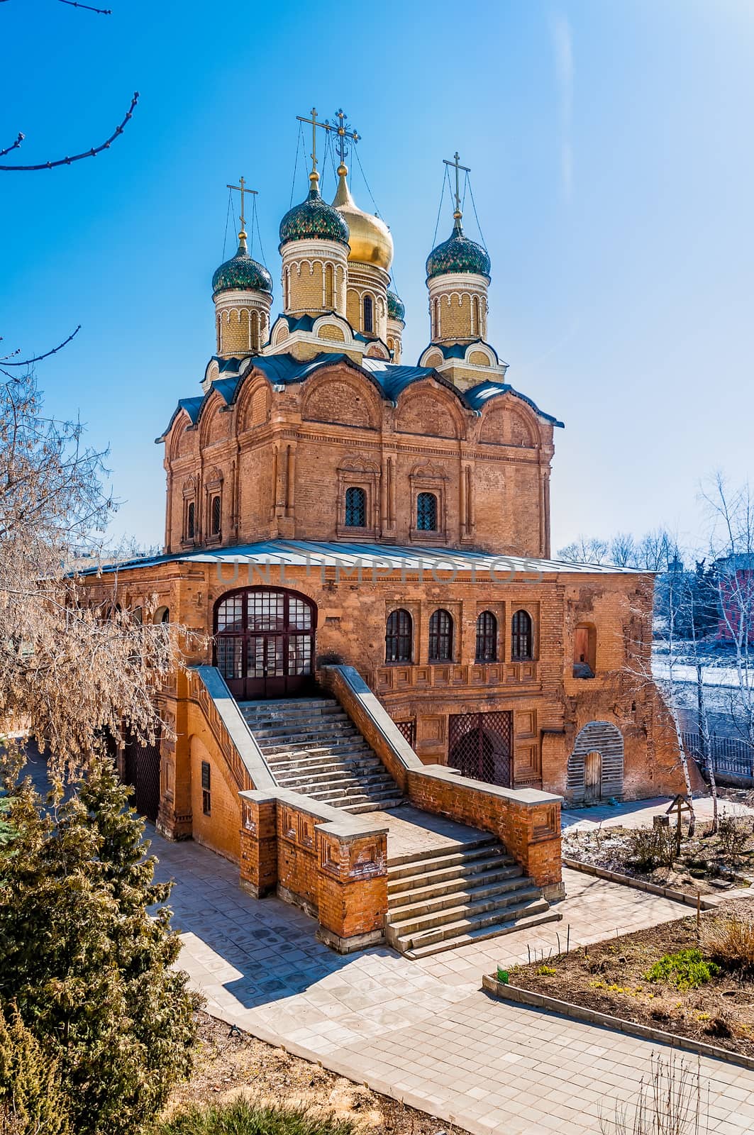 The church of the Znamensky monastery in Moscow, capitol of Russia