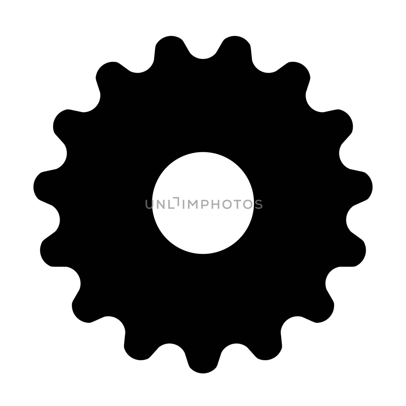 Gear or cog icon on white background.Technological driving, symbol,