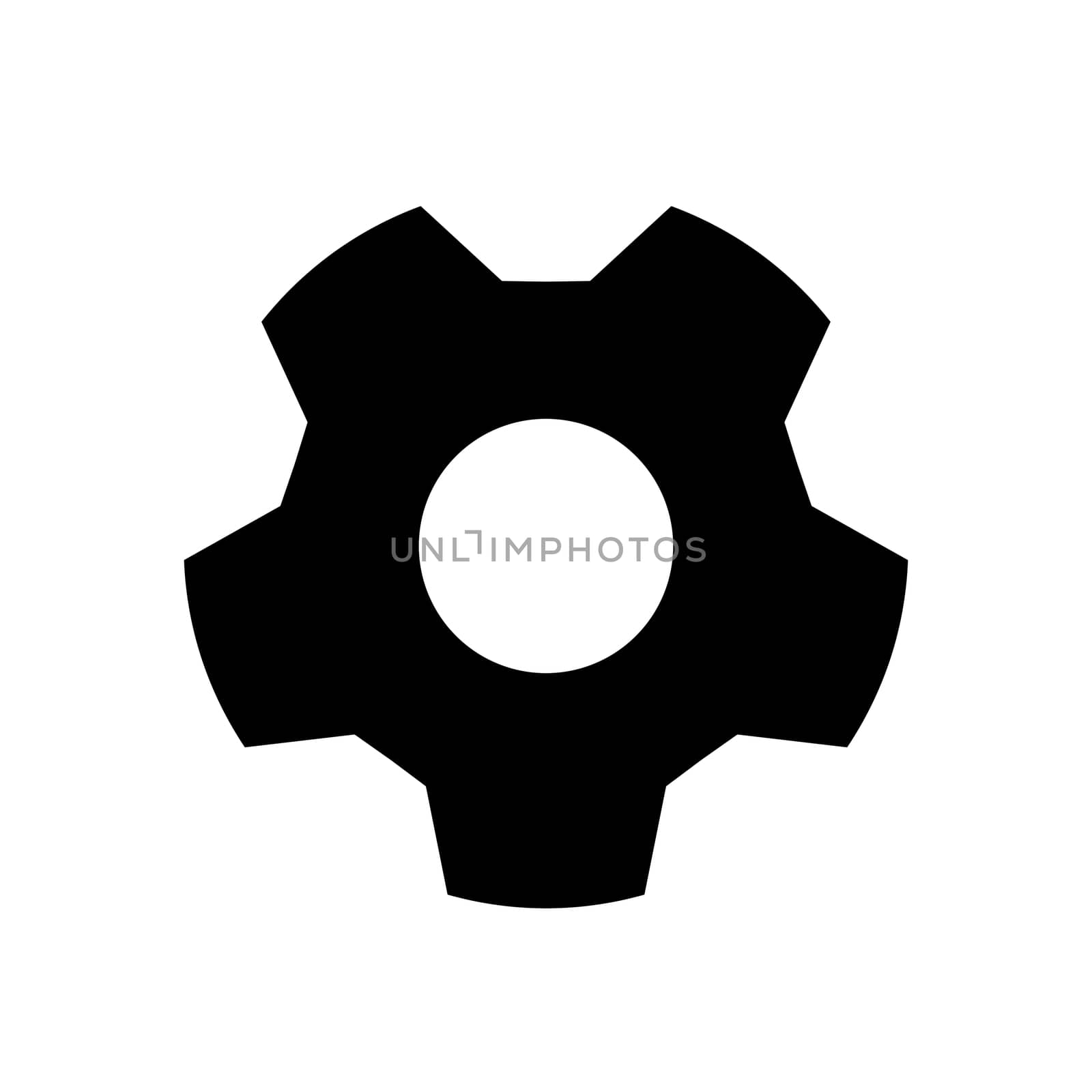 Gear or cog icon on white background.Technological driving, symbol,