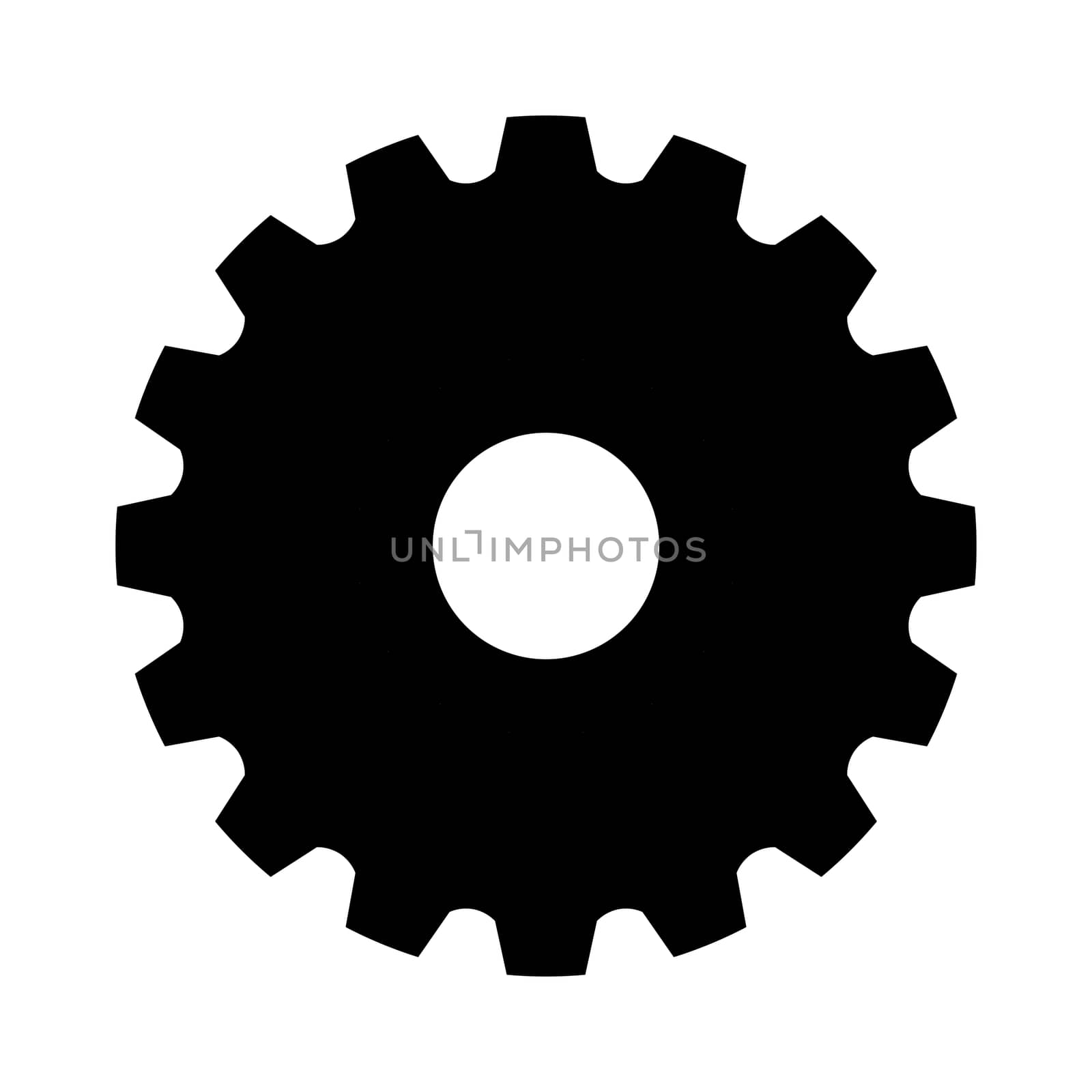 Gear or cog icon on white background.Technological driving, symbol,