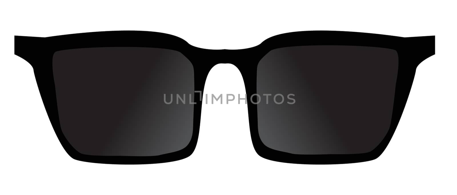 black sunglasses accessorie travel. black sunglasses sign. flat  by suthee