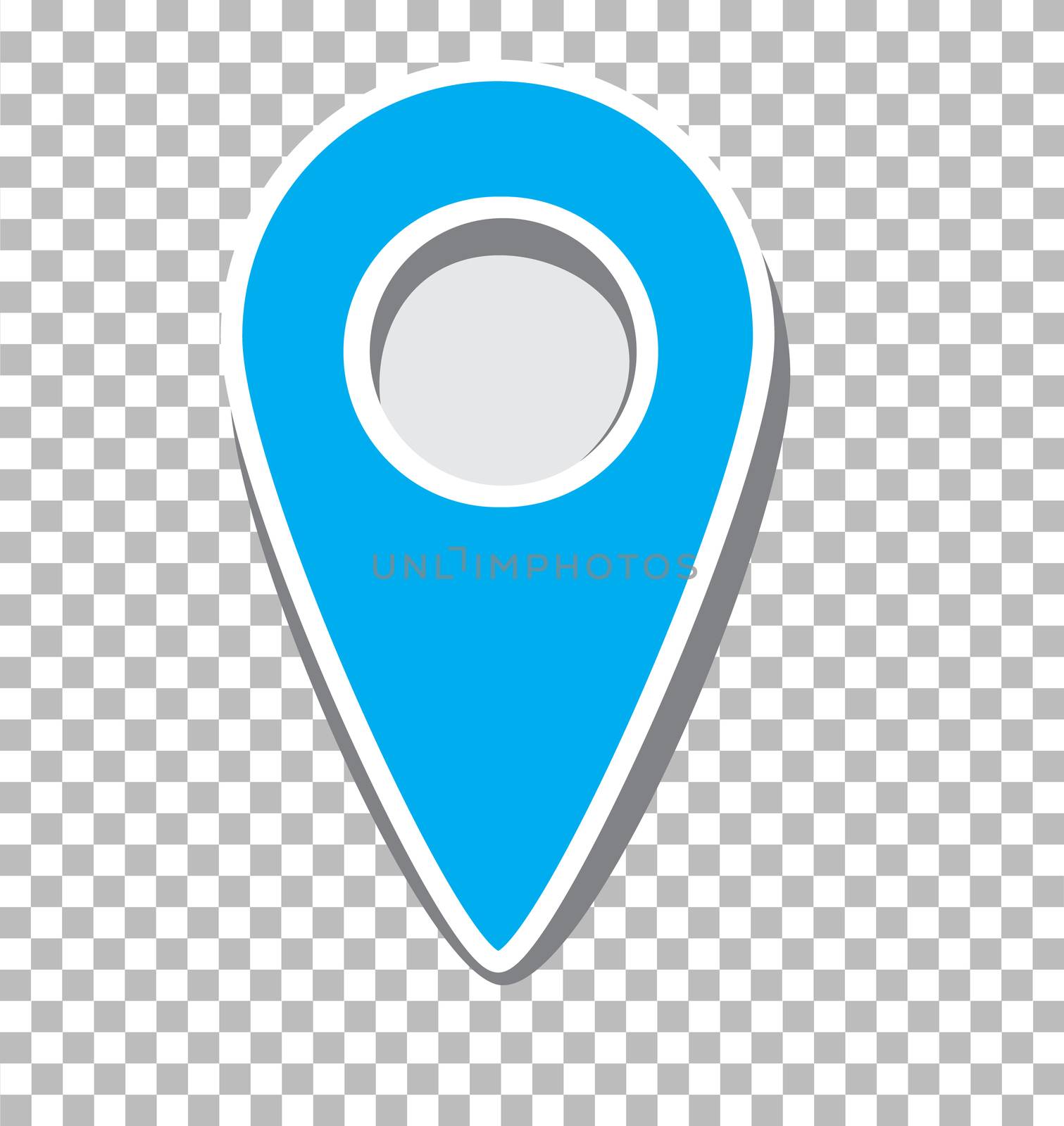 Marker pointer icon on white background. flat style. Map point i by suthee