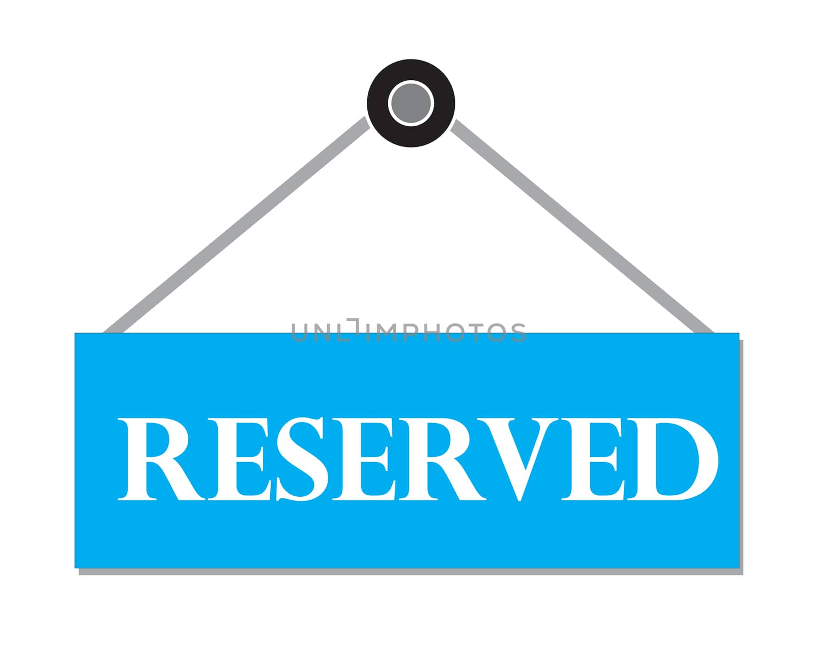 RESERVED sign. Booking badge.RESERVED label on white background.