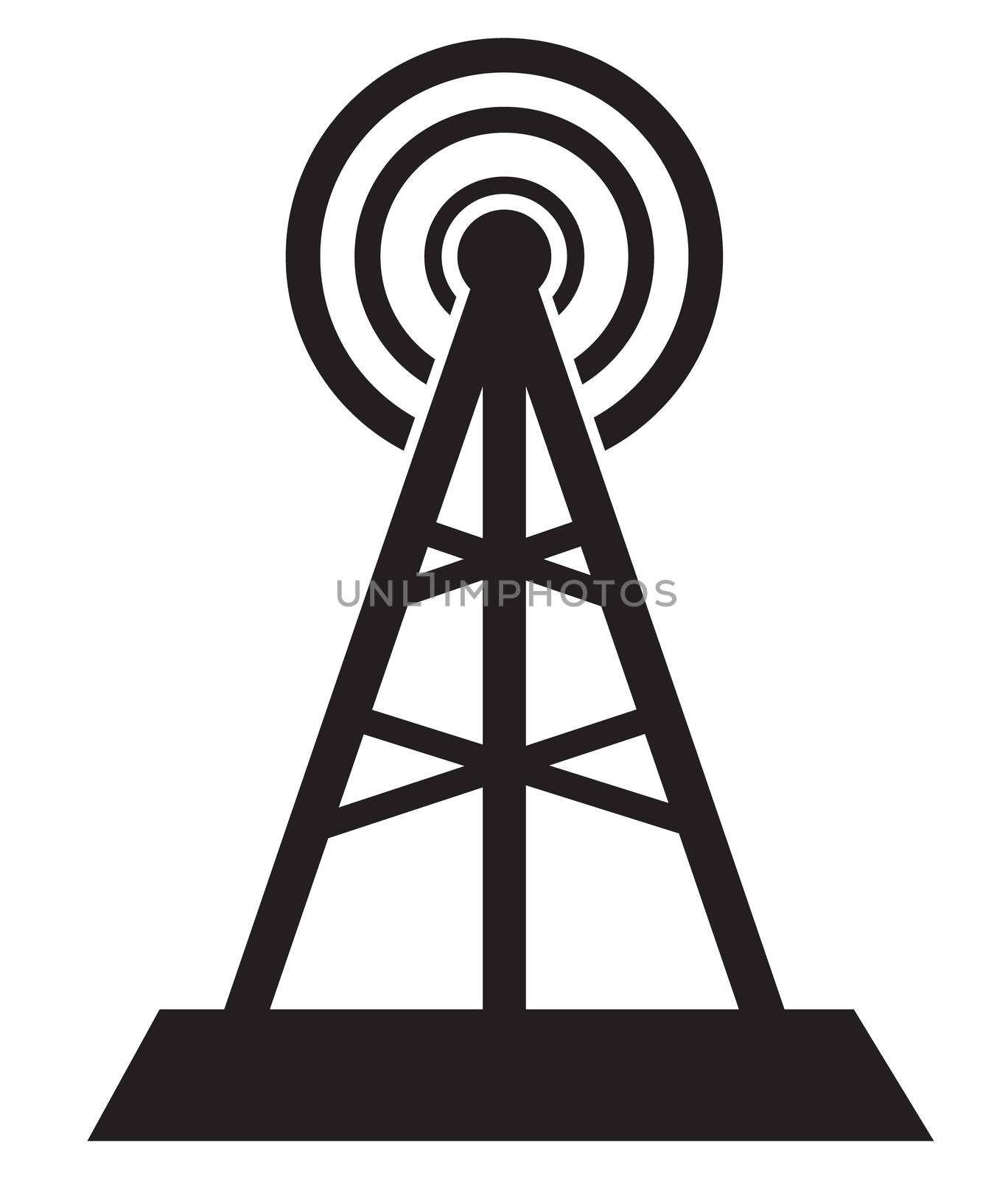 communication tower icon isolated in white background. communication tower sign.