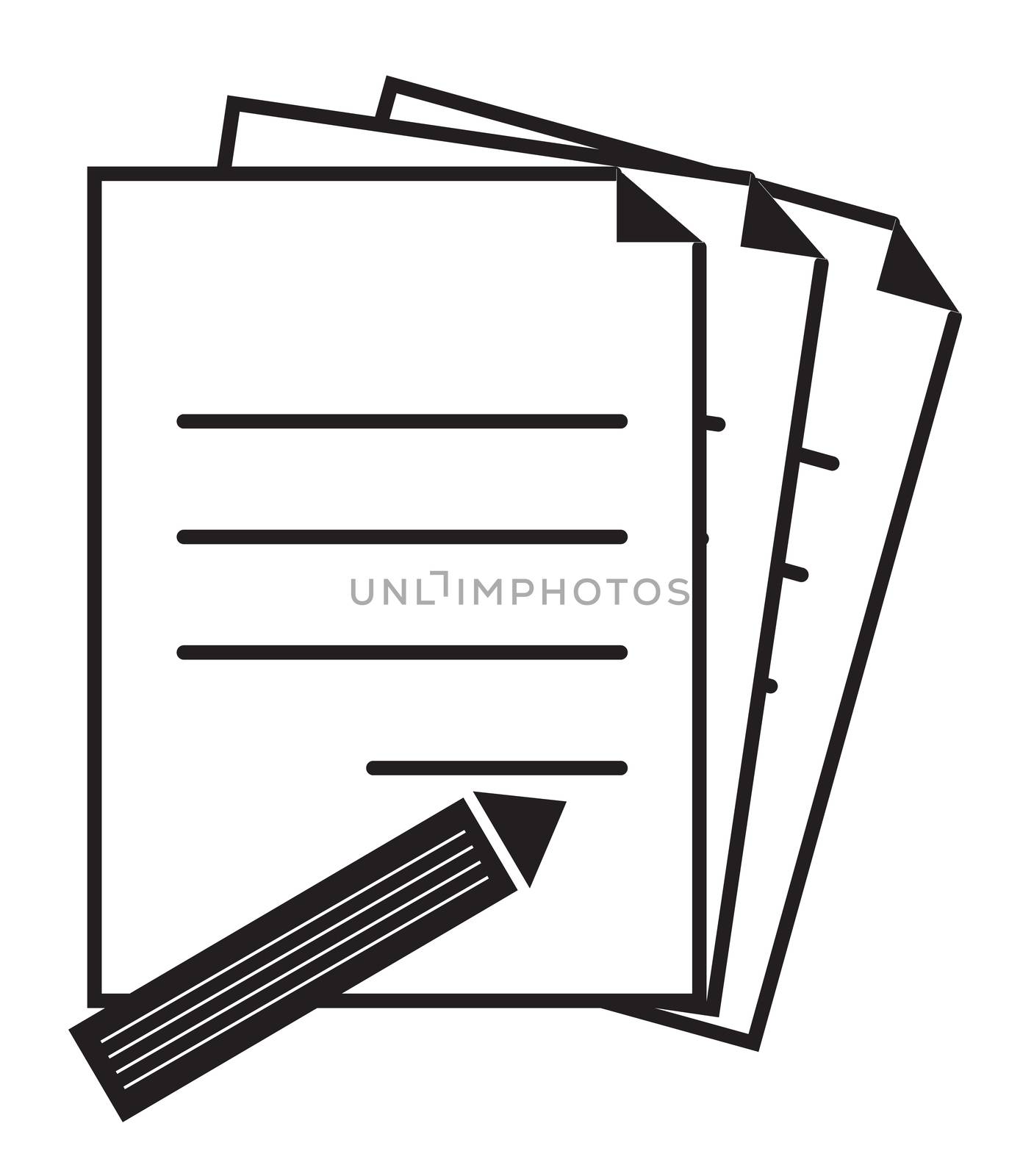 document icon on white background. flat style design. document sign. 