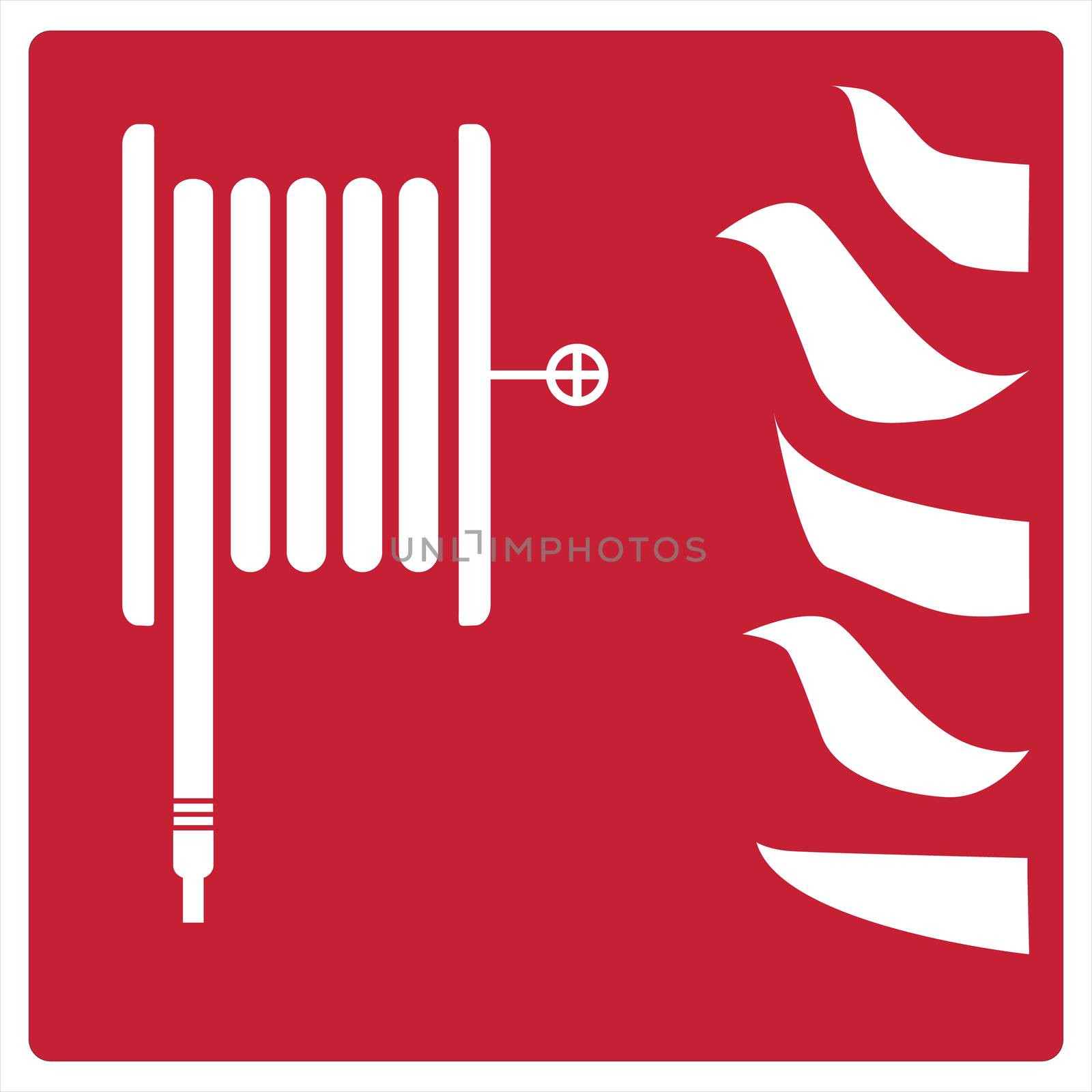 fire safety icon on white background. fire equipment sign. flat style design. safety symbol.