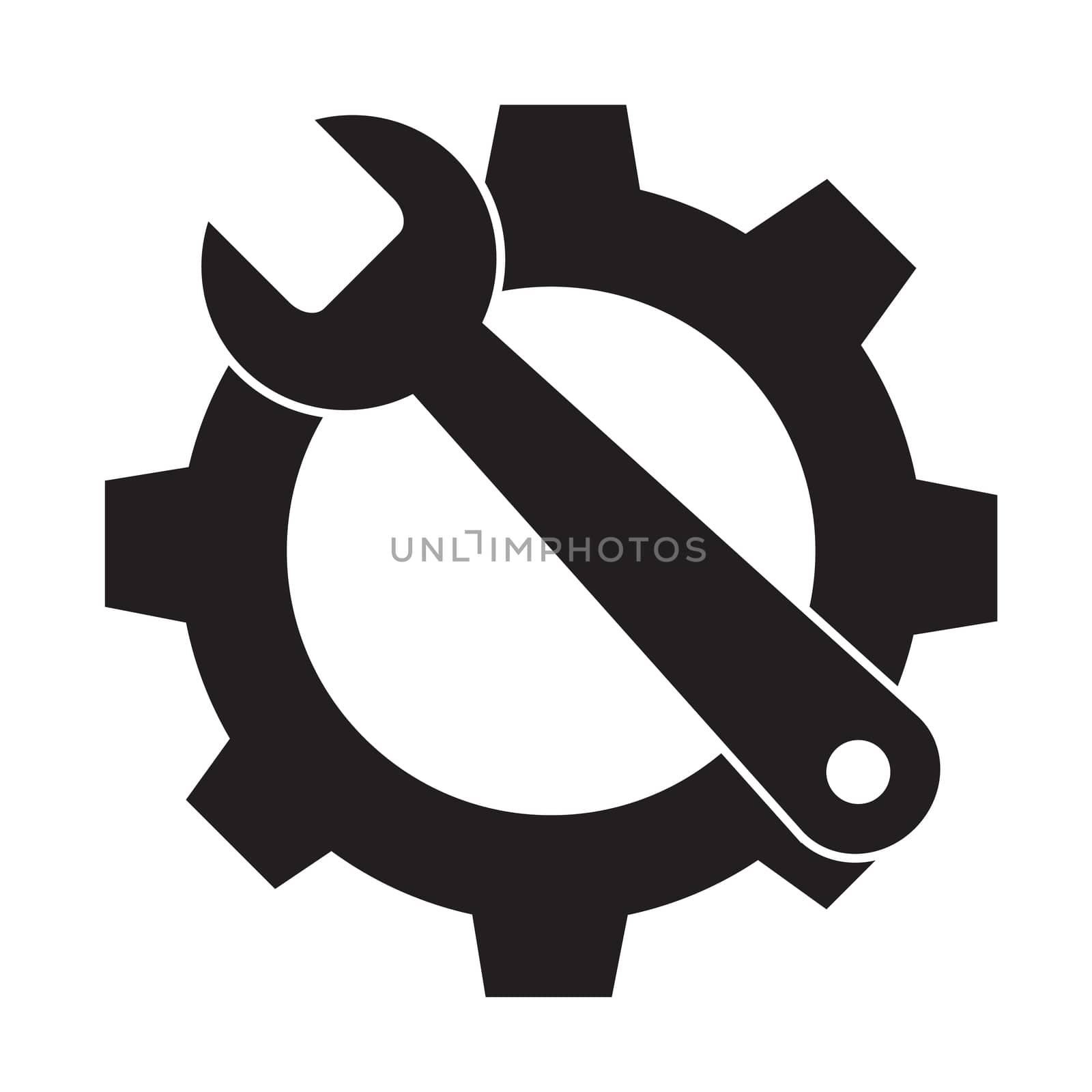 service tools icon on white background. service tools sign. flat by suthee