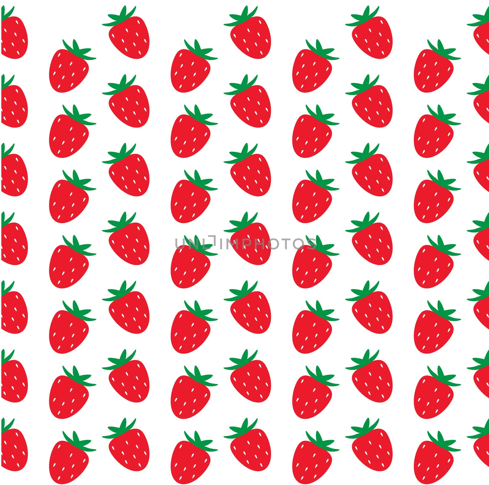 seamless strawberry pattern on white background. strawberry back by suthee