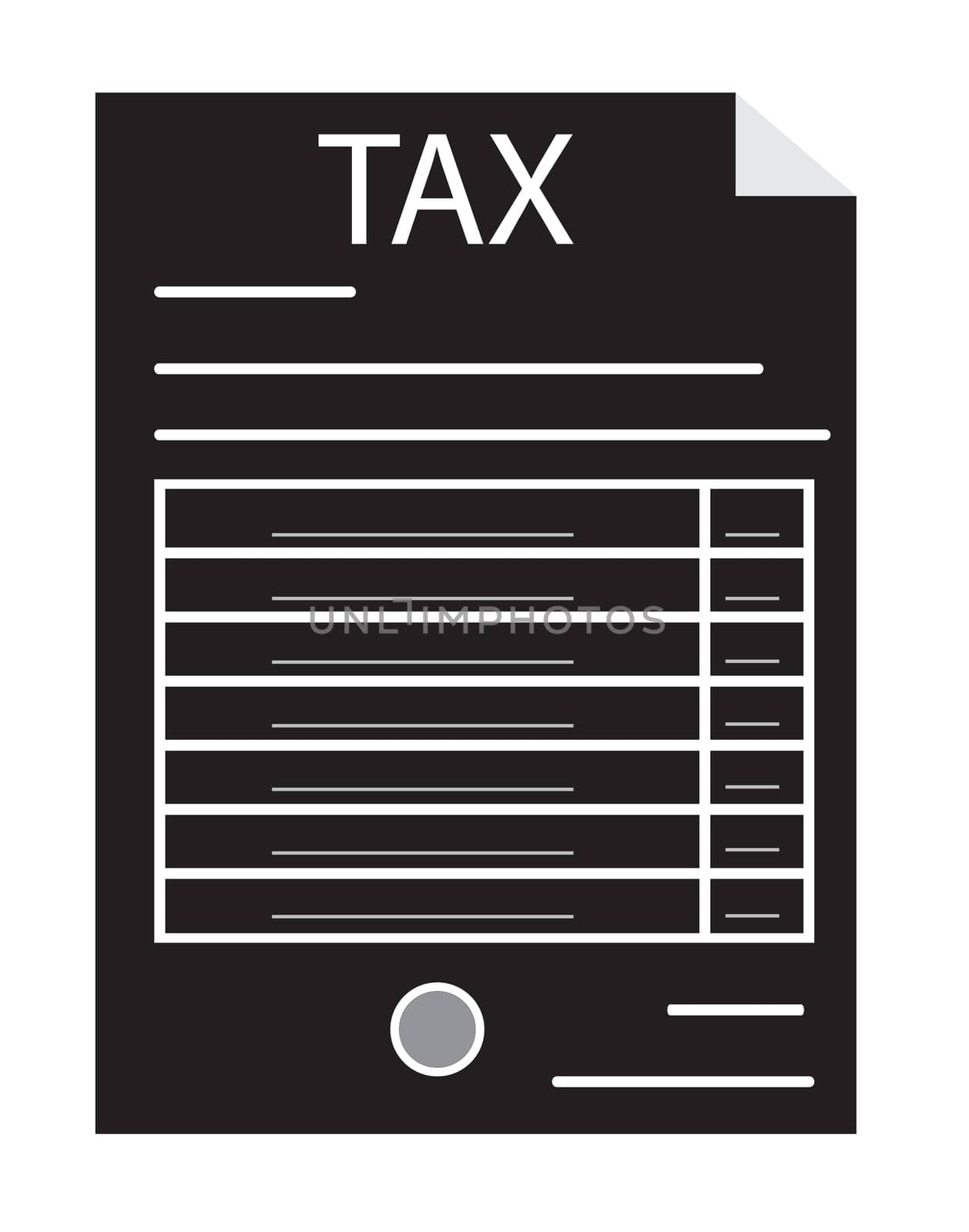 tax form icon on white background. tax form sign. flat style des by suthee