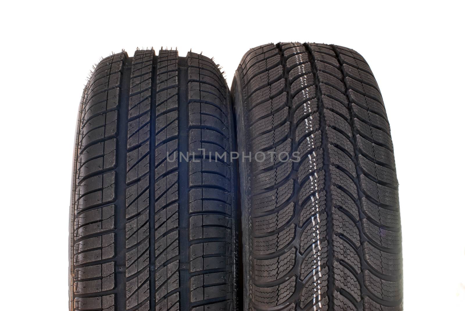 Brand new modern summer and winter car tires
