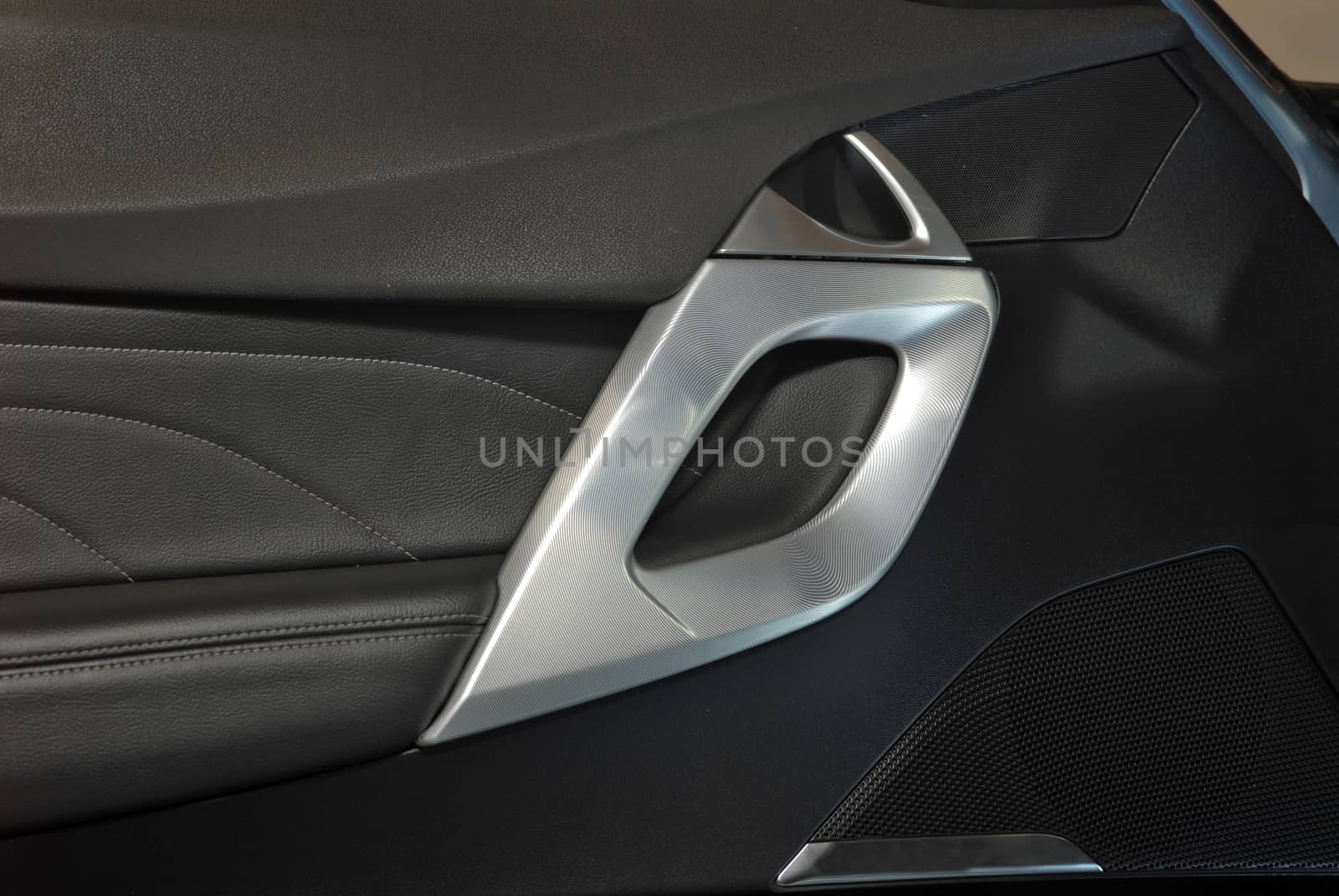 handrail on the door of the passenger car