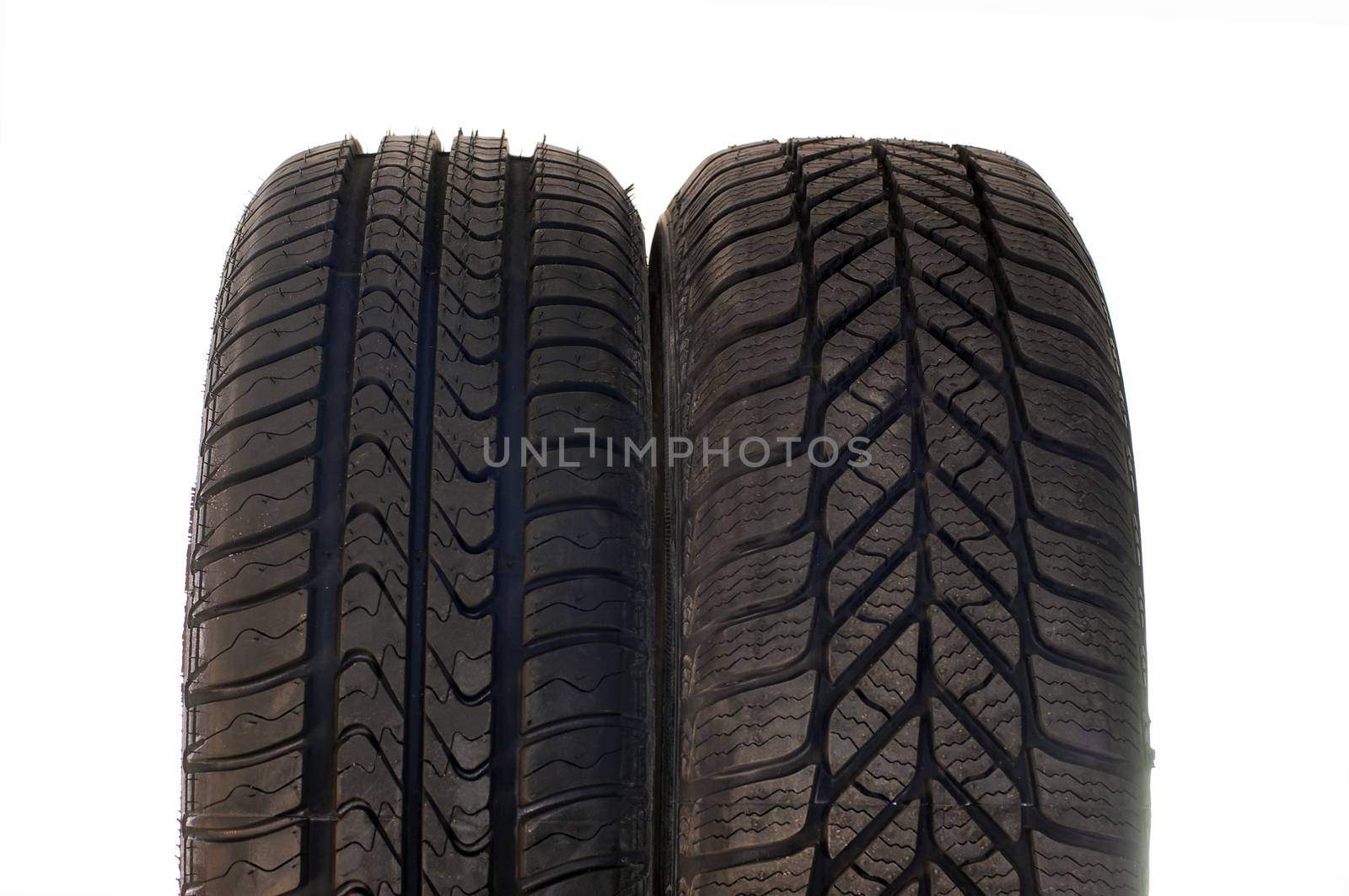 Brand new modern summer and winter car tires