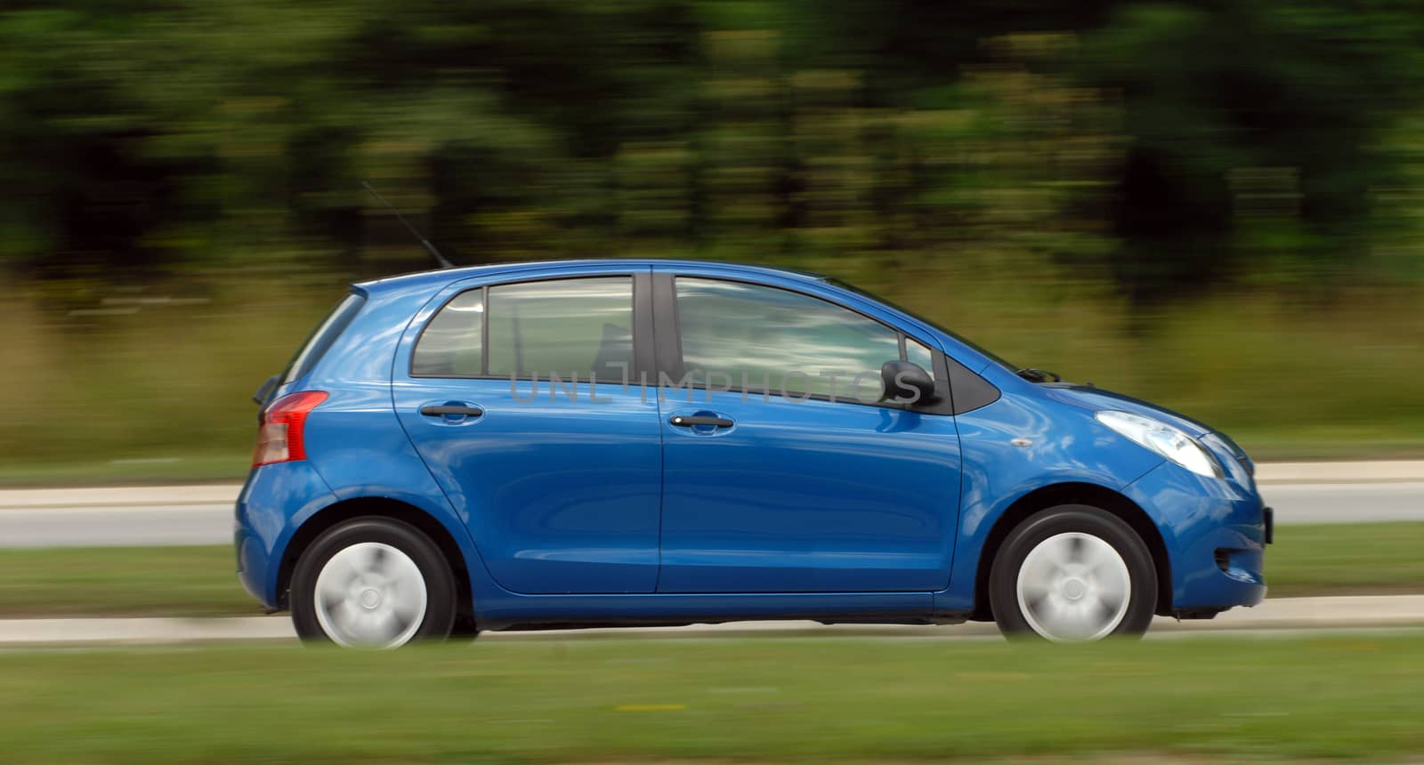 passenger car at high speed