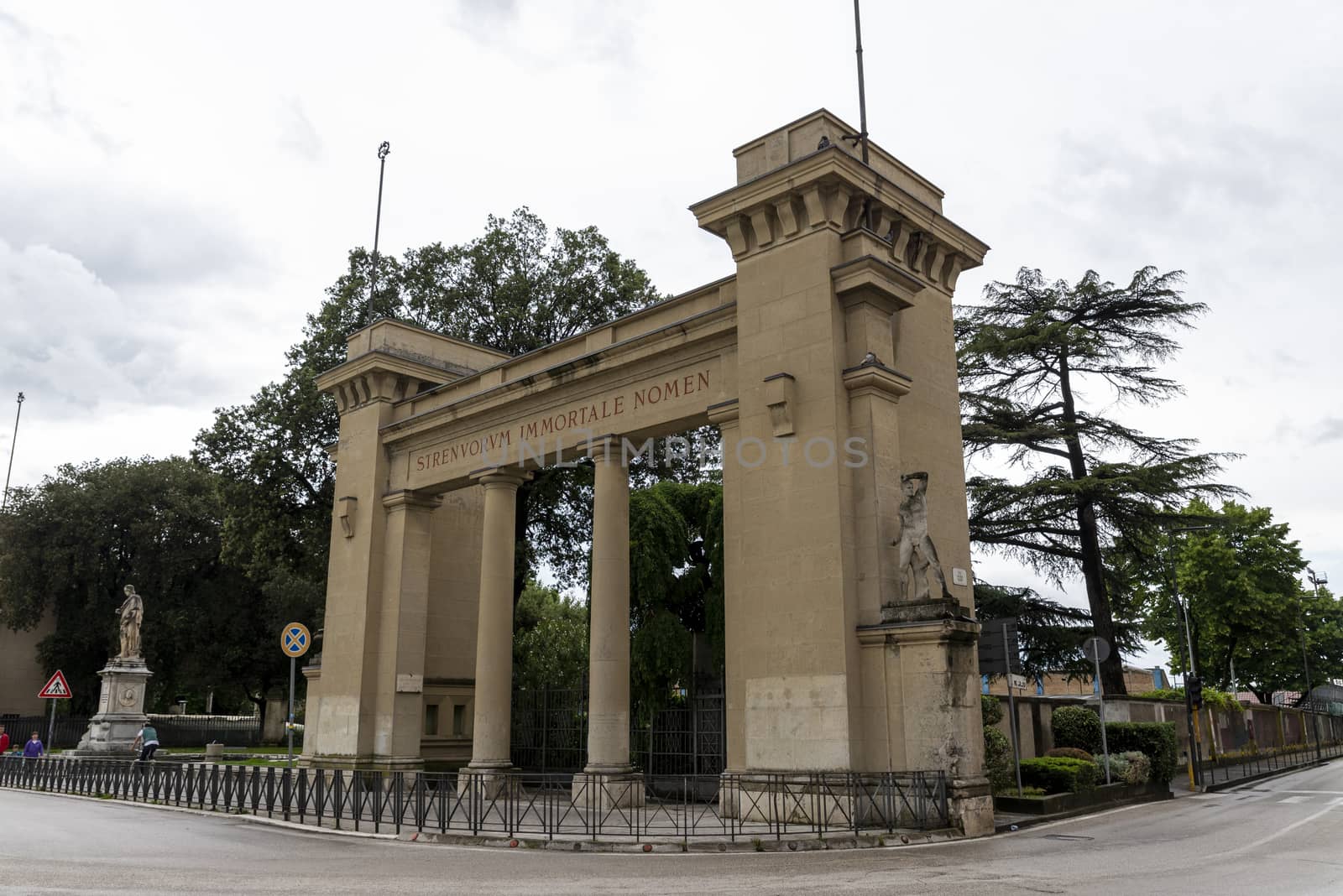 foligno.italy june 14 2020 :architecture of the streets of the city of foligno province of perugia