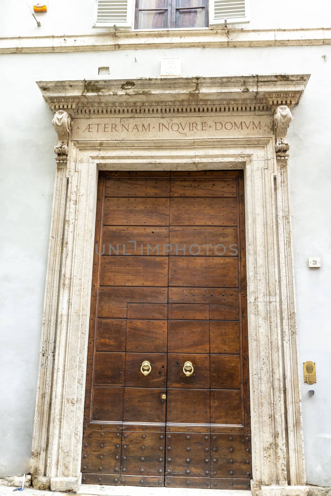 foligno.italy june 14 2020 :architecture of the streets of the city of foligno province of perugia