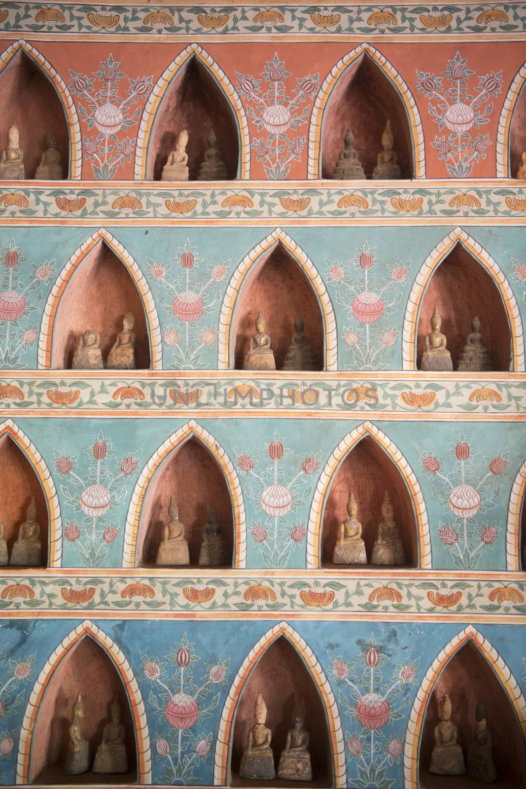 the wat Sisaket in the city of vientiane in Laos in the southeastasia.