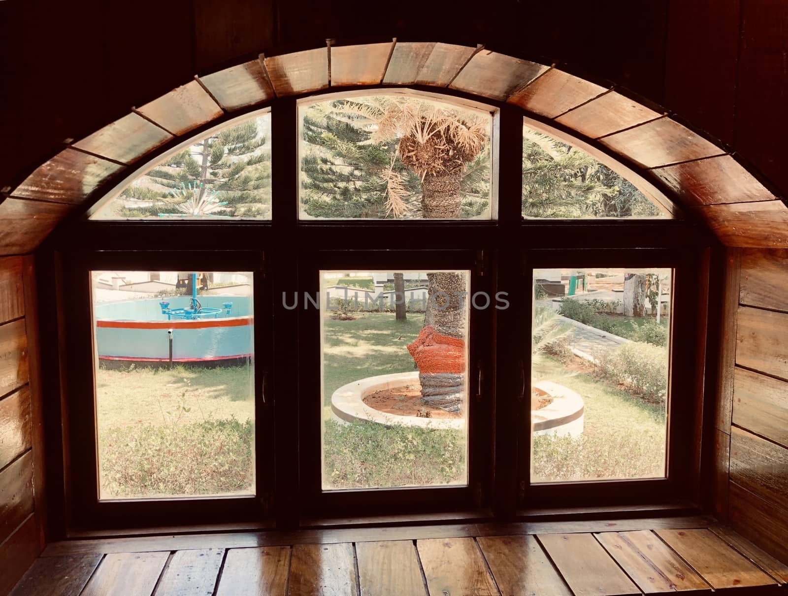 Beautiful view of garden from the window