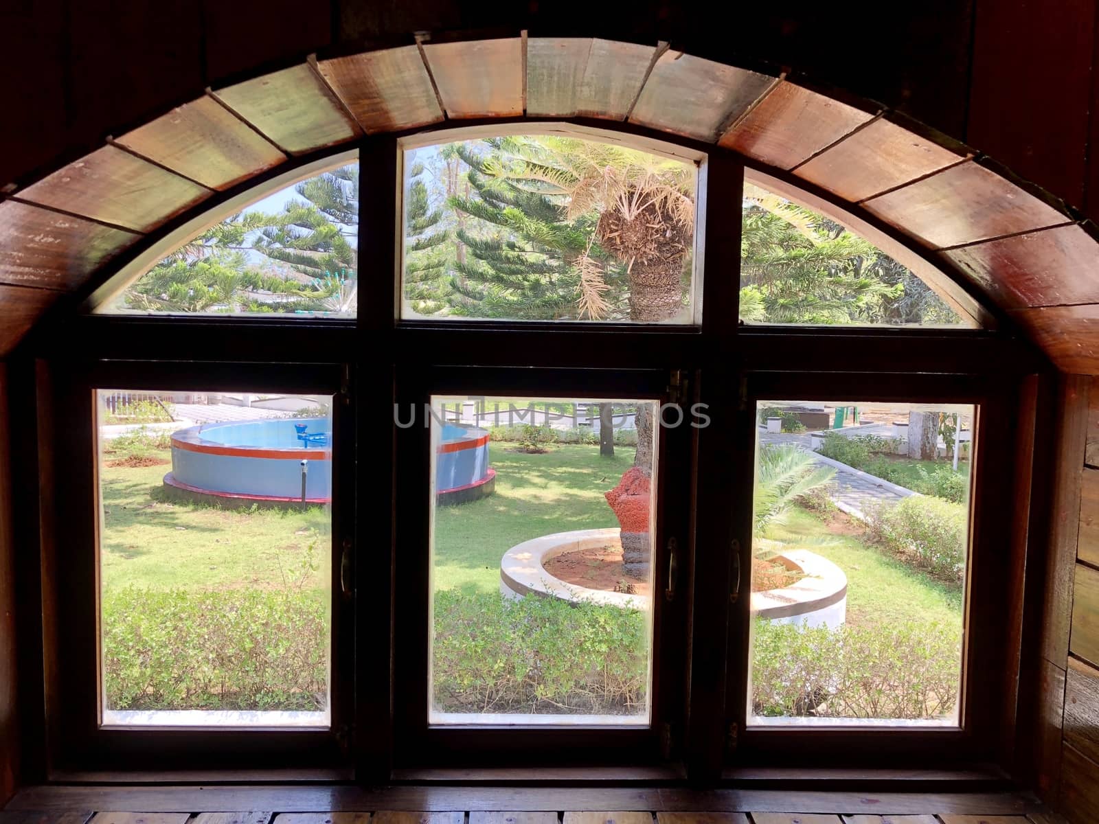 Beautiful view of garden from the window