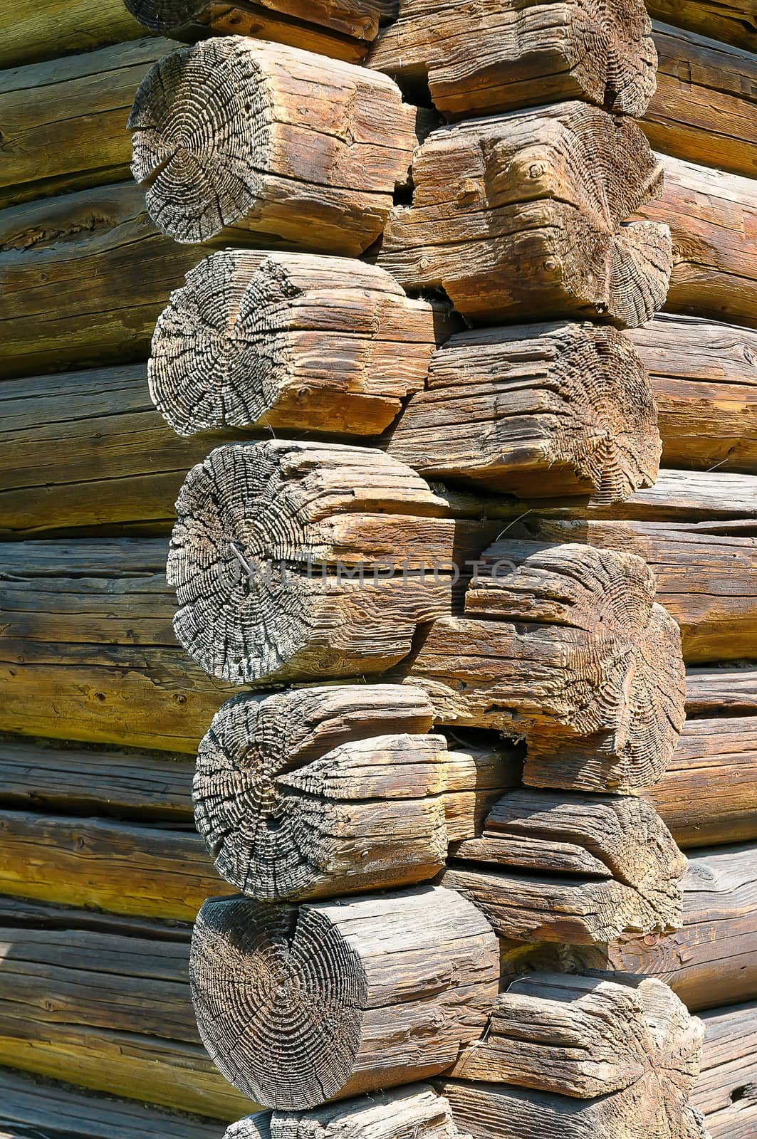 Detail of typical ukrainian antique house, in Pirogovo near Kiev