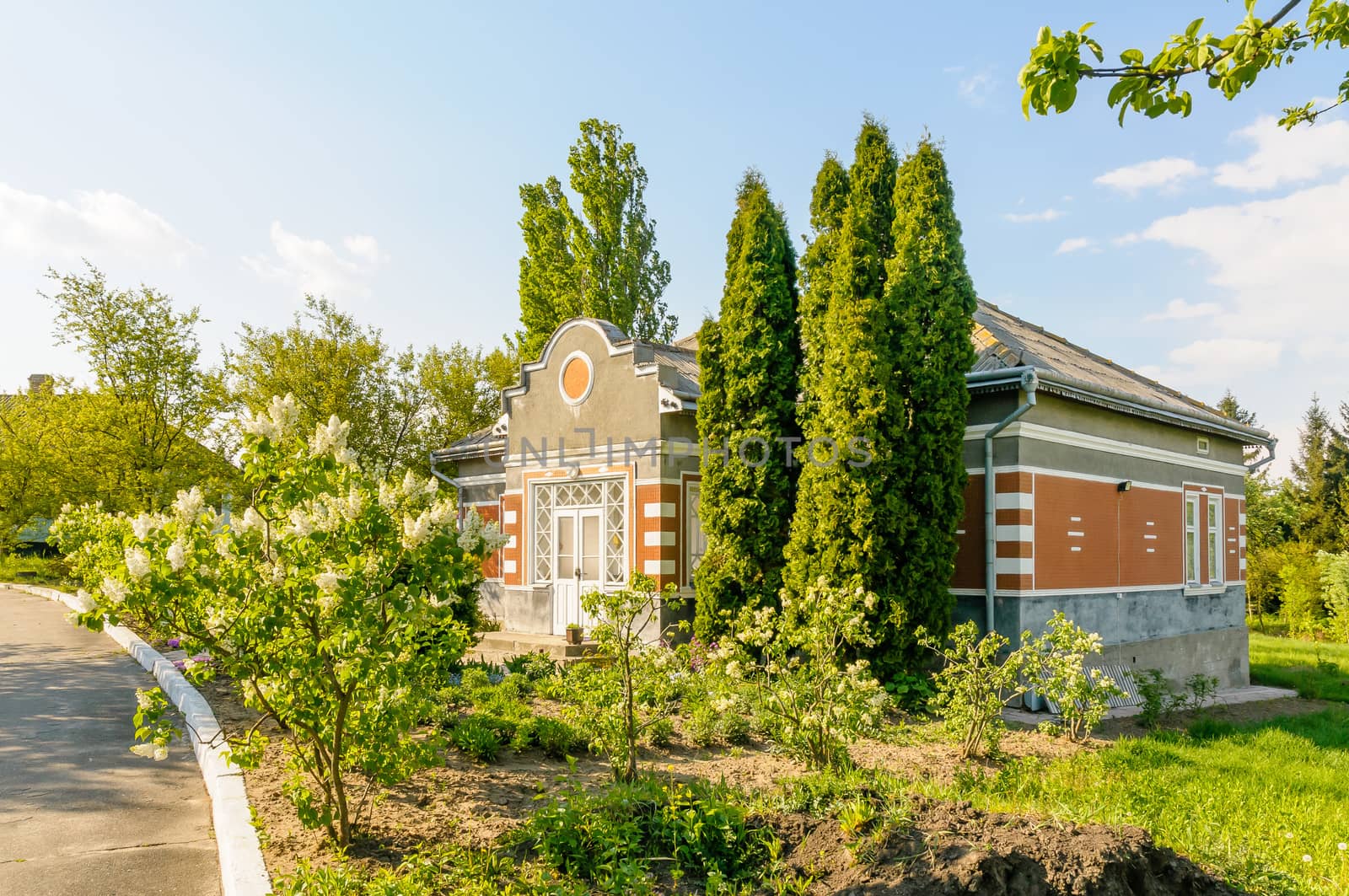 A typical ukrainian antique house, in Pirogovo near Kiev