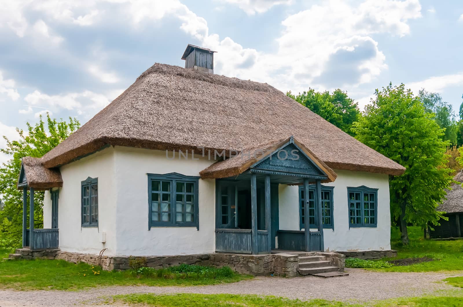 A typical ukrainian antique house, in Pirogovo near Kiev