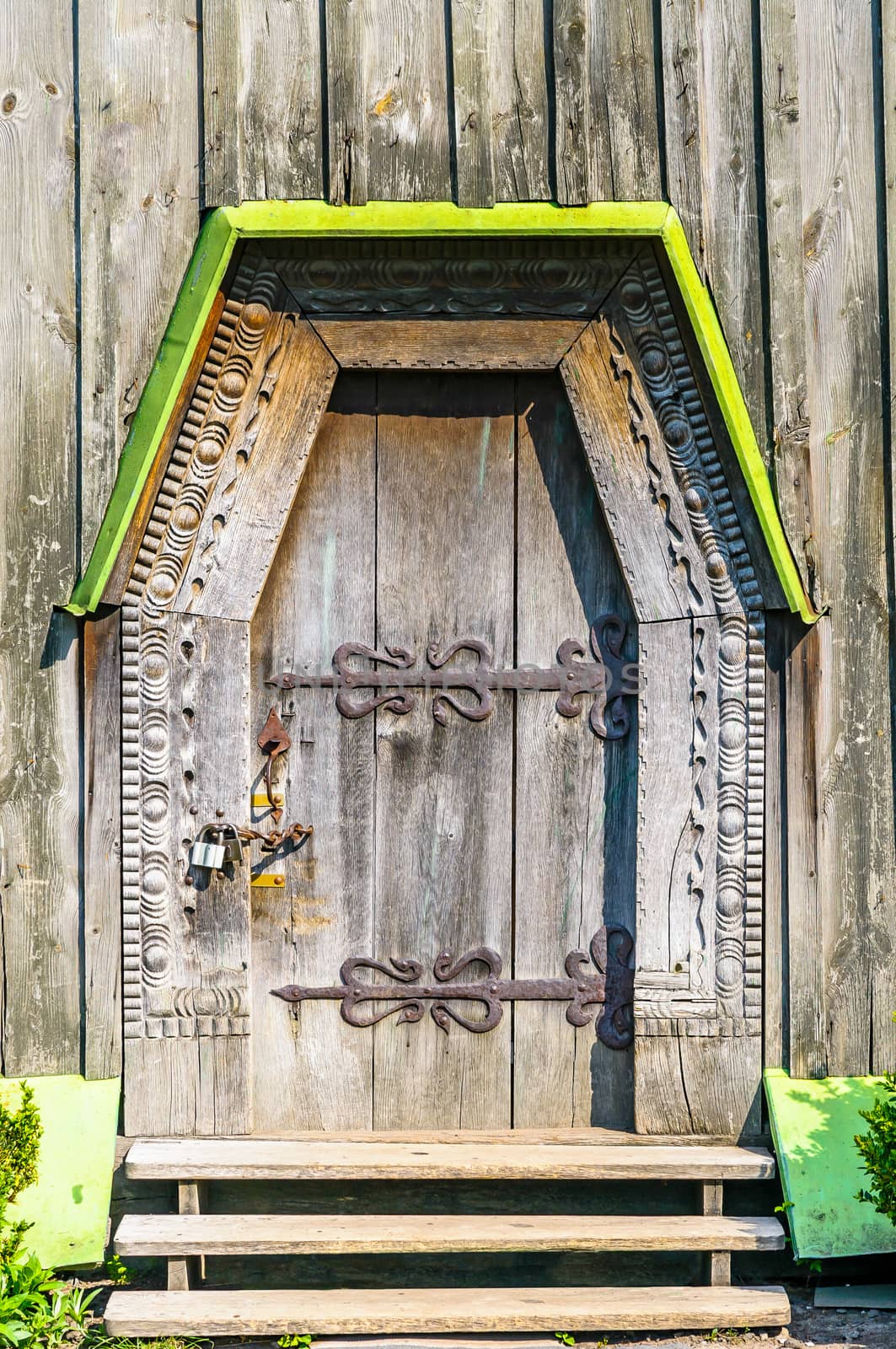 Detail of the door of a typical ukrainian antique orthodox churc by MaxalTamor