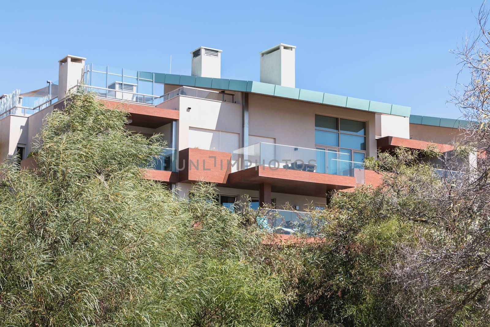 Architecture detail of modern building by the sea in Troia penin by AtlanticEUROSTOXX