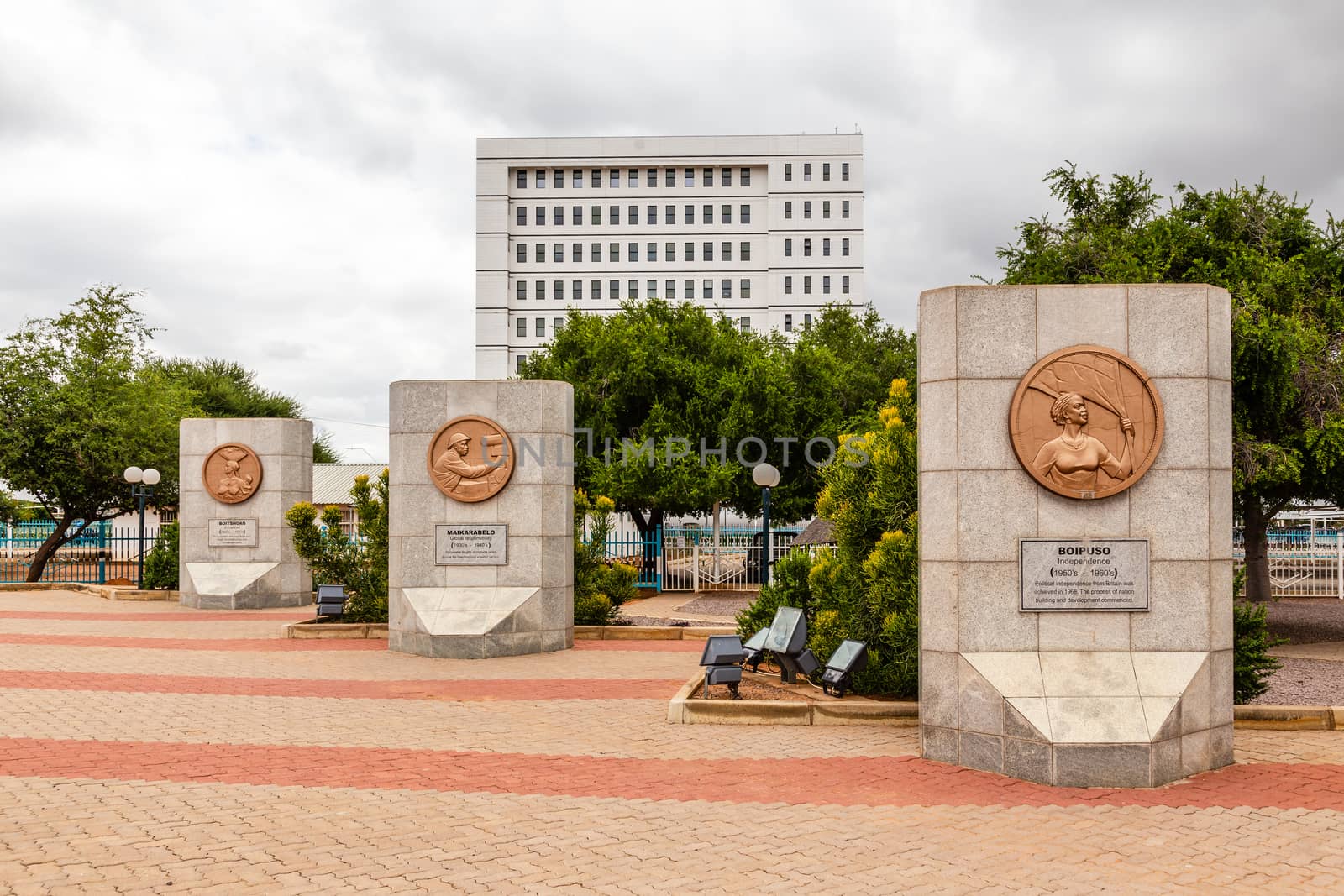 Botswanian independence fight memorial, central park, Gaborone,  by ambeon