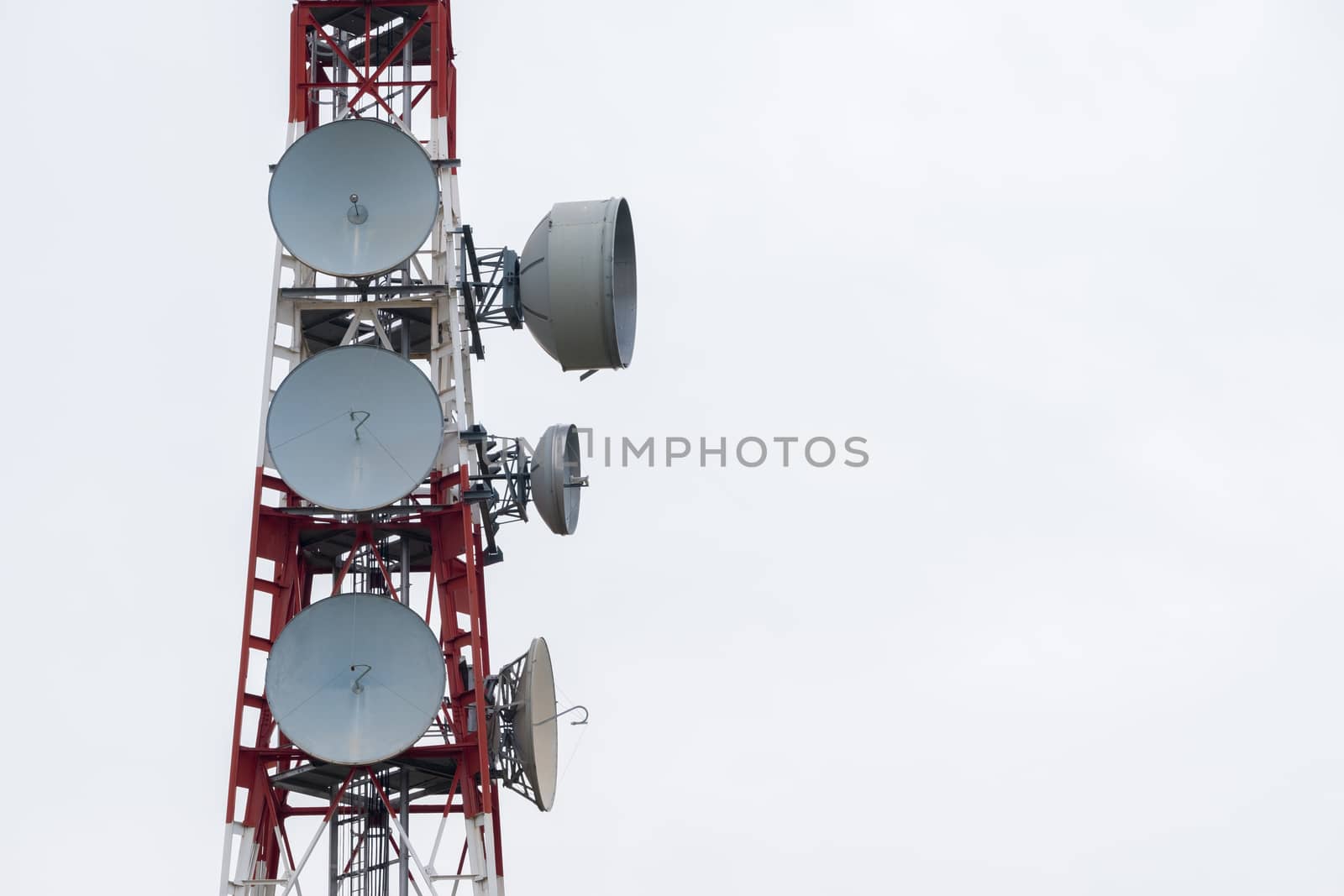 Modern mobile communication tower with new technology based in 4G, 5G