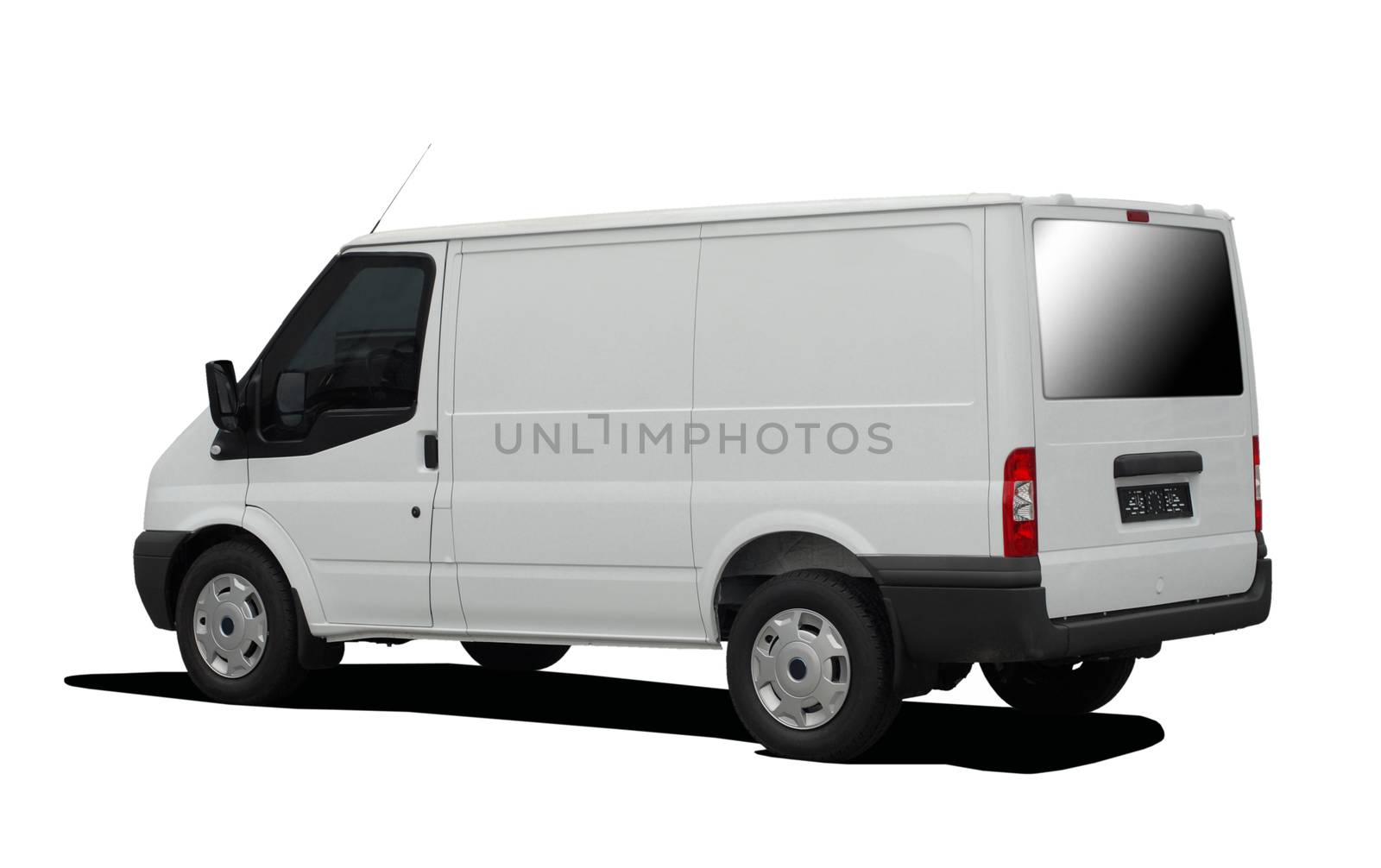 outside the armored car to transport money