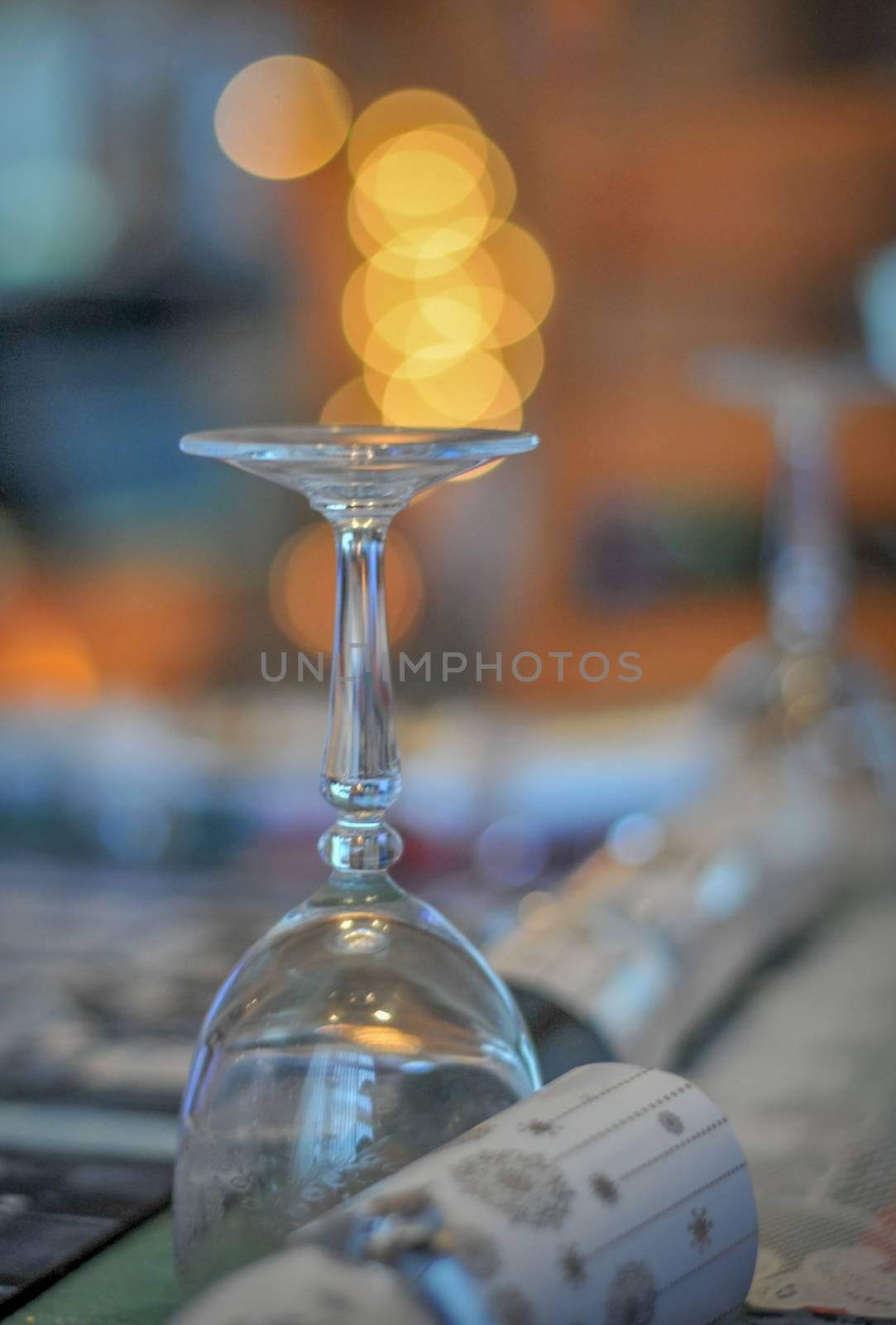 wine glass with bokeh by sirspread