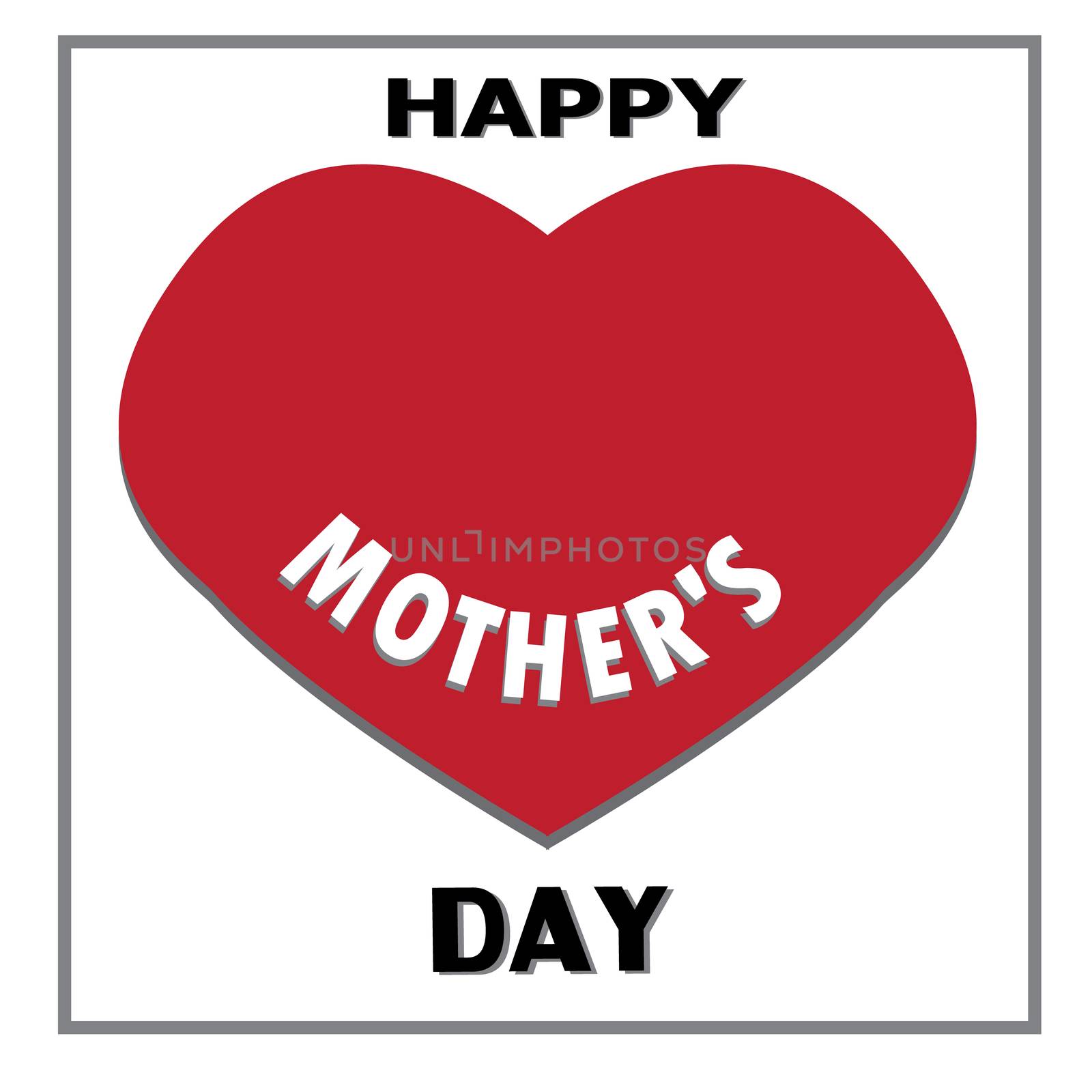 happy mother day isolated on whiter. happy mother day greeting card. 