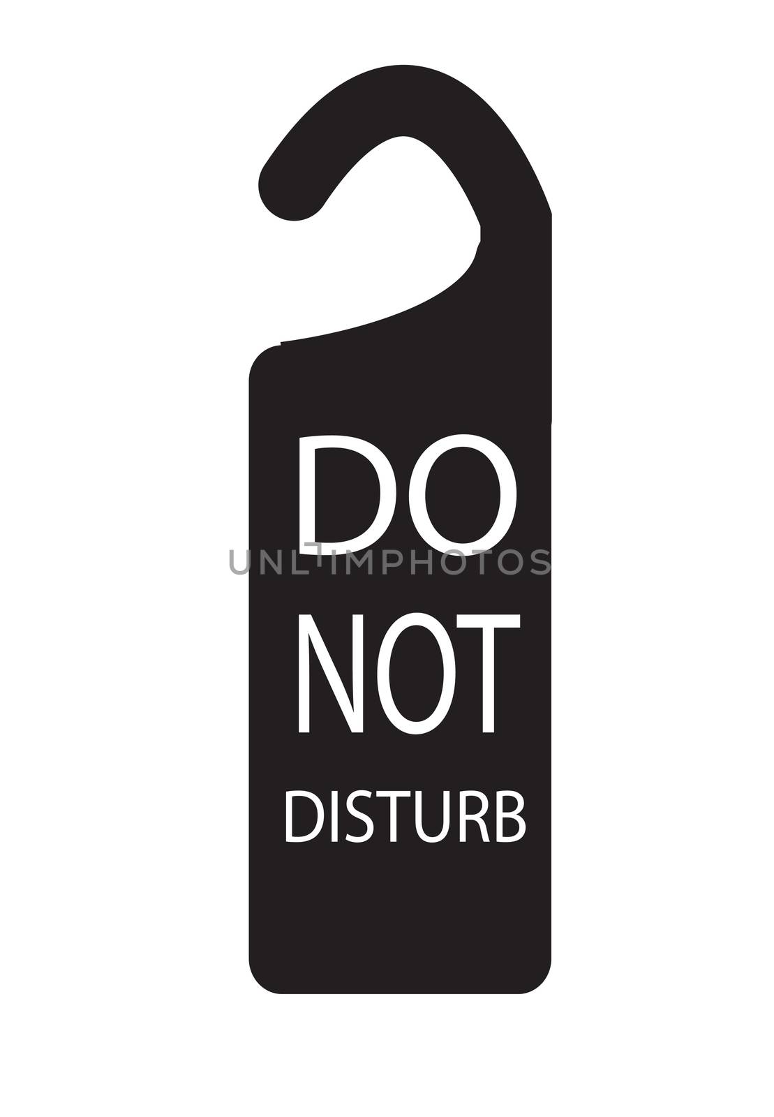 do not disturb icon on white background. flat style design. do n by suthee